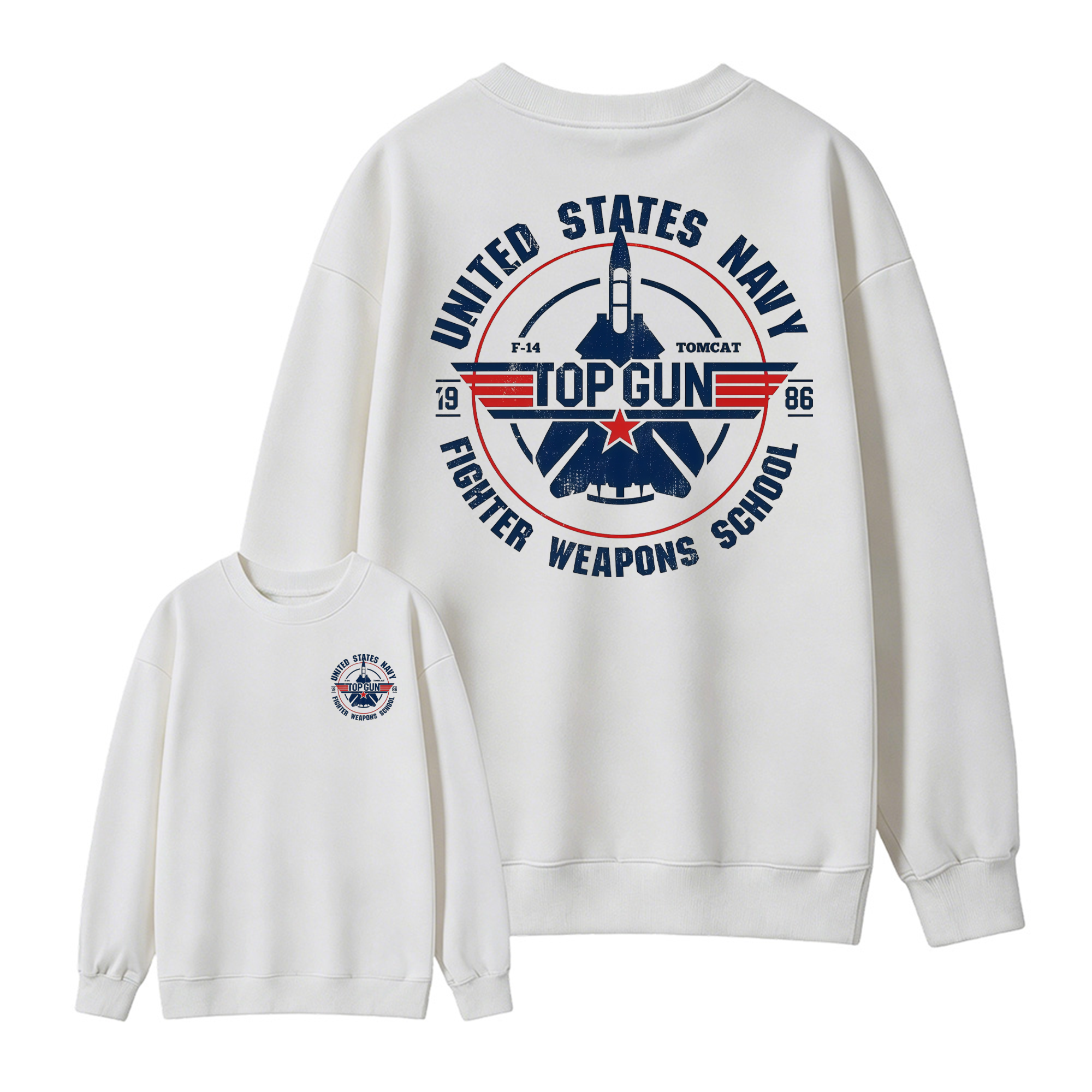 T0p Gun Vintage 80s Fighter Pilot Graphic Sweatshirt, Retro Military Aviation Sweatshirt, Navy Fighter Jet Unisex Sweatshirt
