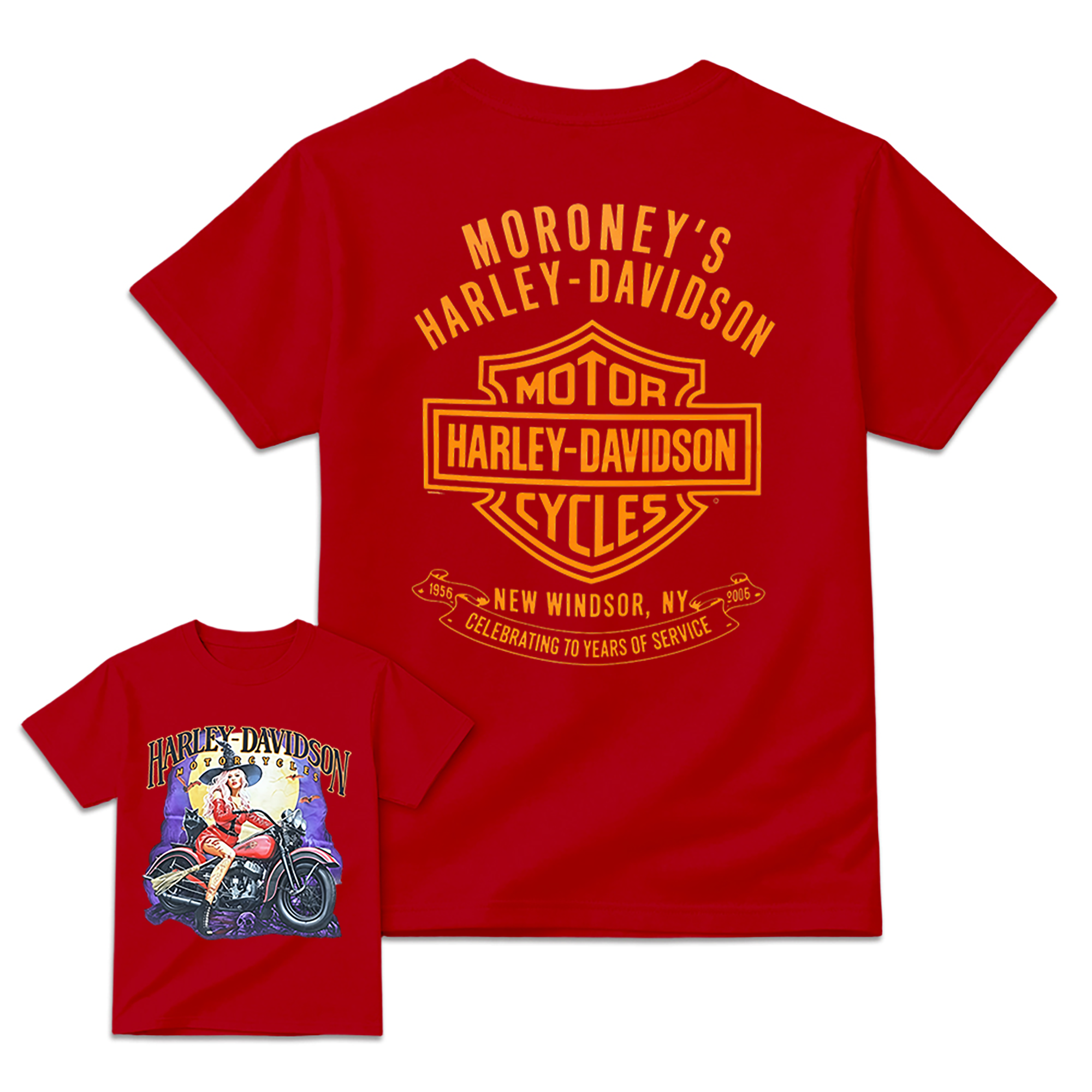 Harley-Davidson Witch Biker Graphic T-Shirt – Halloween Retro Motorcycle Tee