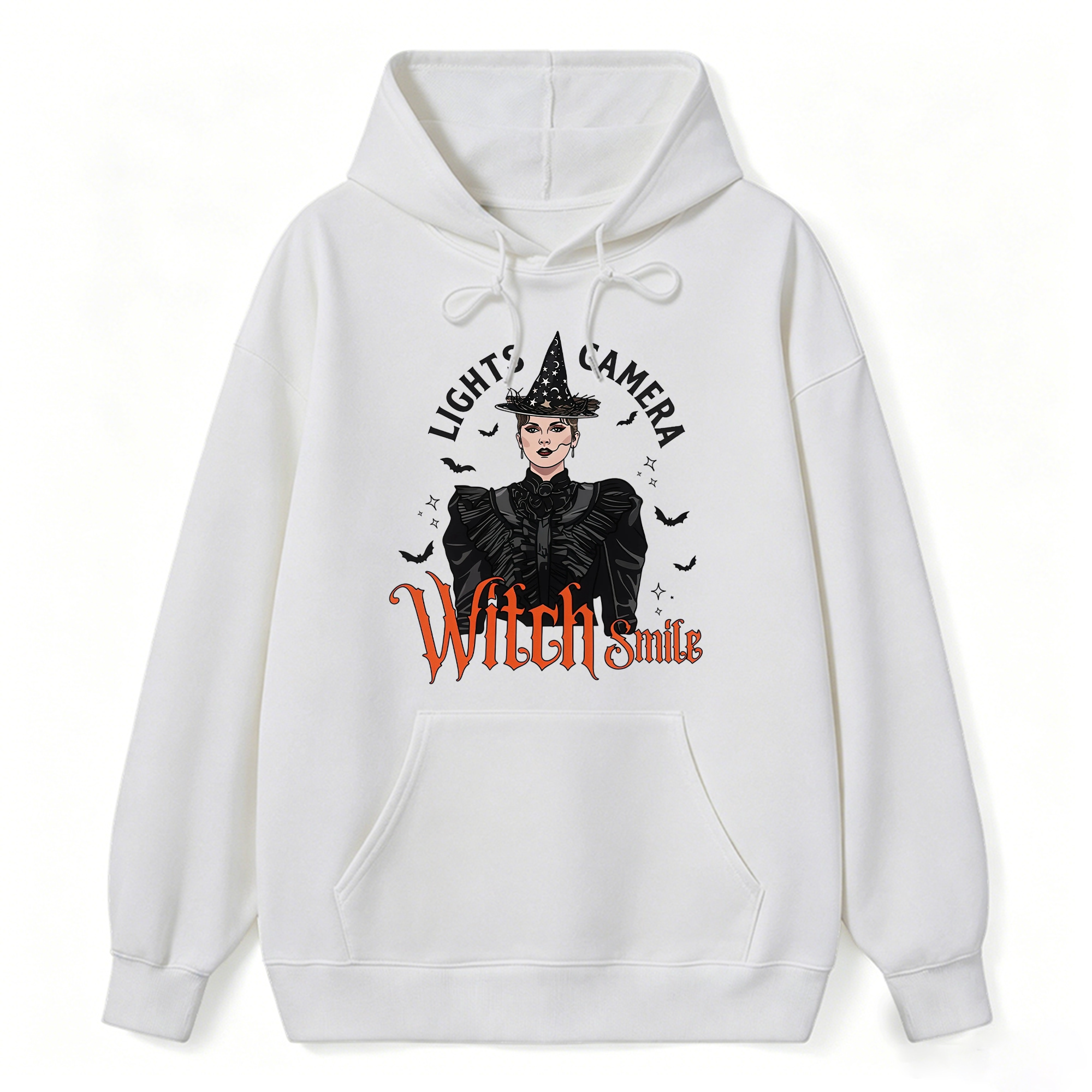 Lights, Camera, Witch Smile! Premium Spooky Season Hoodie