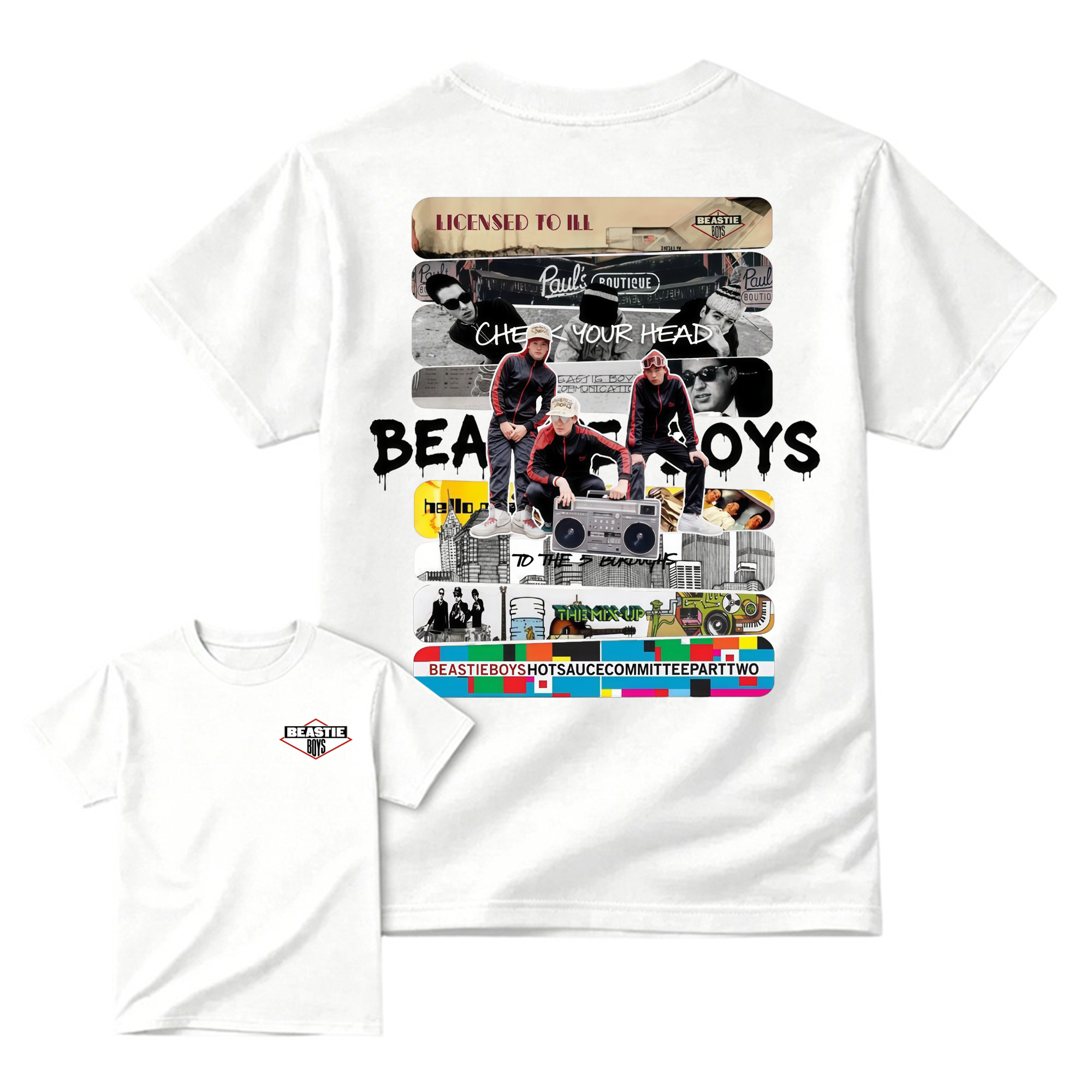 To Honor Beastie Boys Vintage Hip Hop Rap Albums Tour Graphic T-shirt