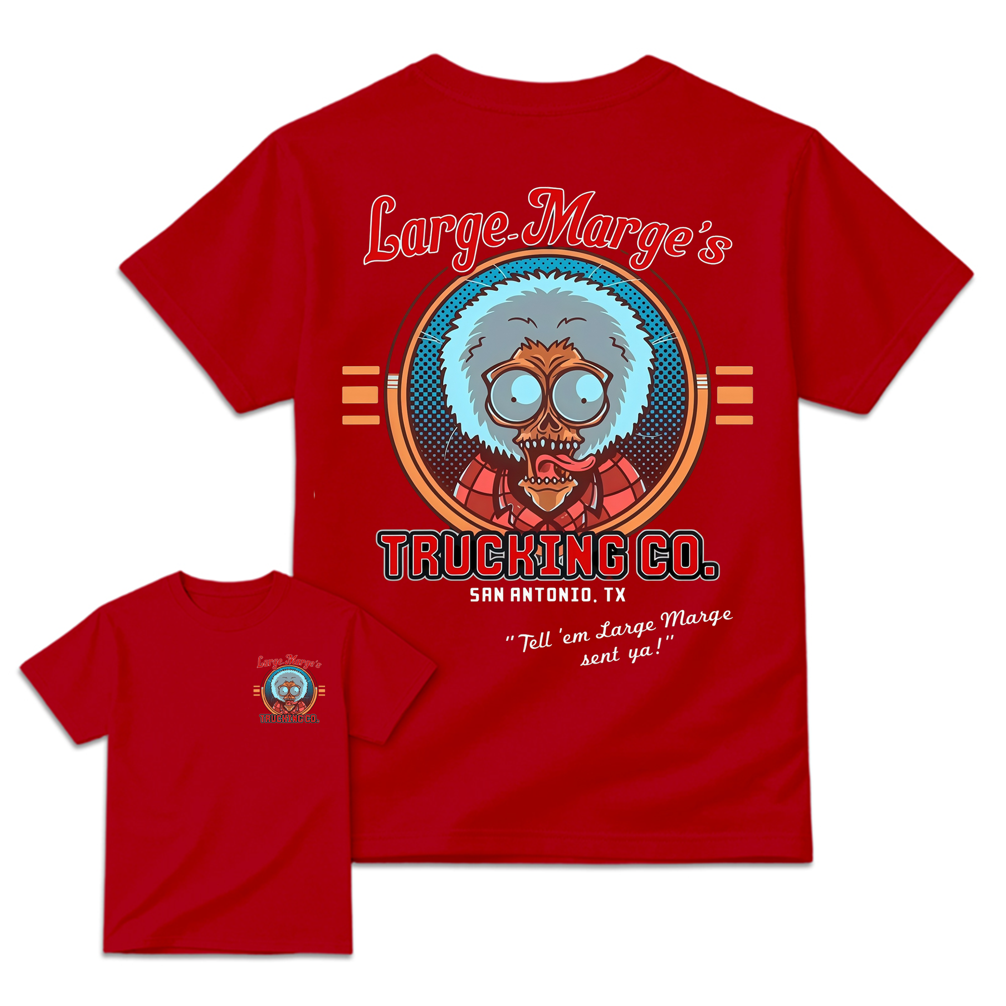 Vintage 1985 Trucker Graphic Tee Retro Horror Movie T-Shirt
