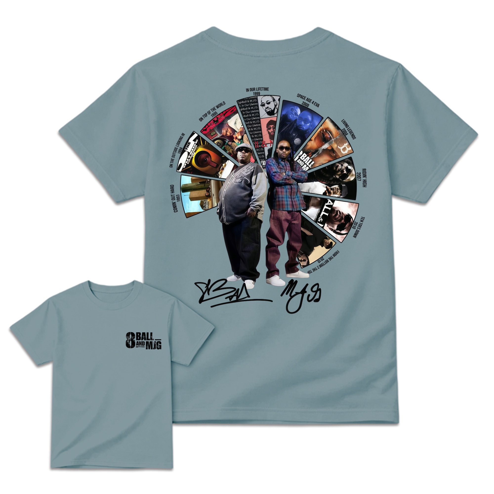 Vintage 8Ball & MJG Vintage Album T-Shirt, Hip Hop Music Band Shirt