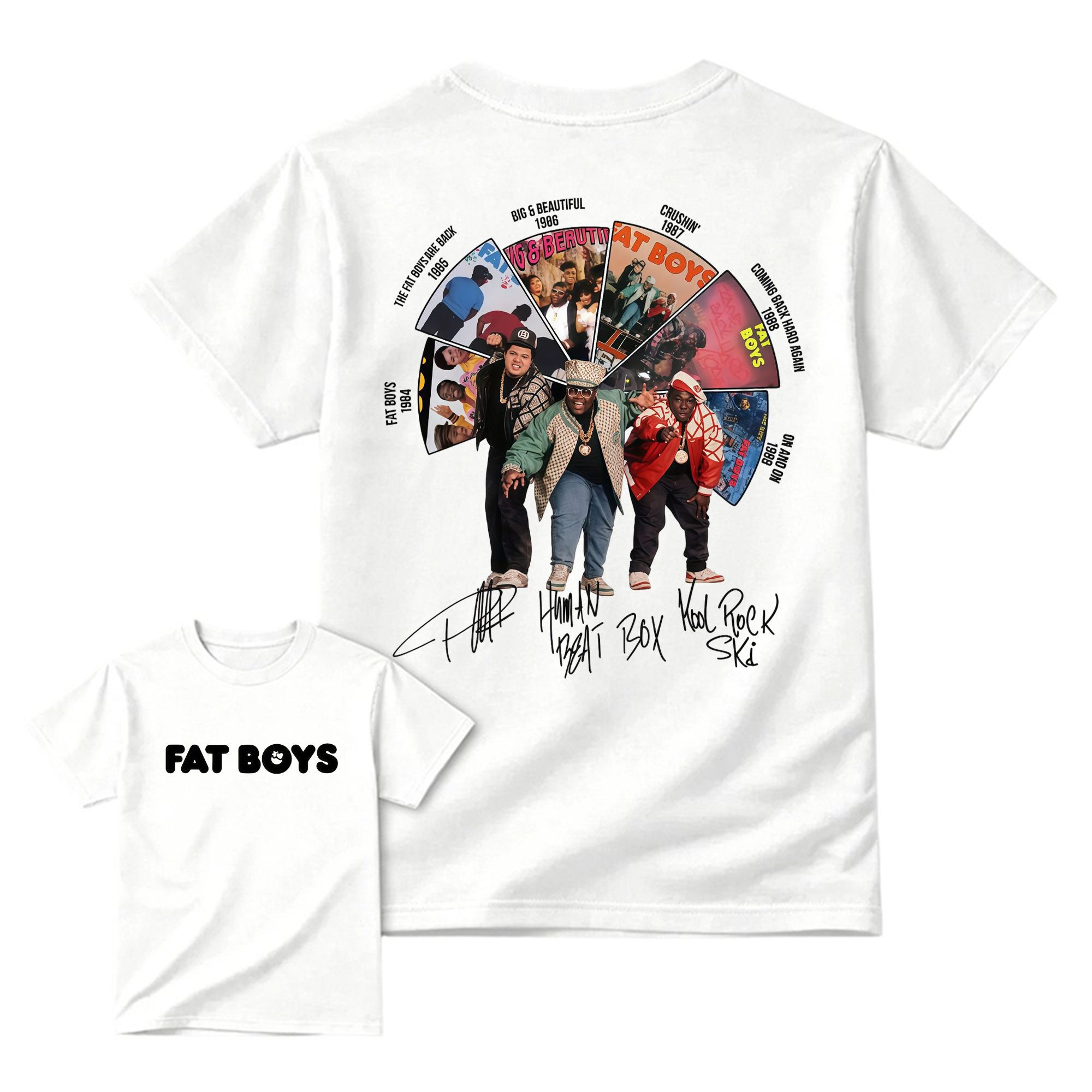Vintage FAT B0YS Album Tee, Graphic Hip Hop Music Band Shirt