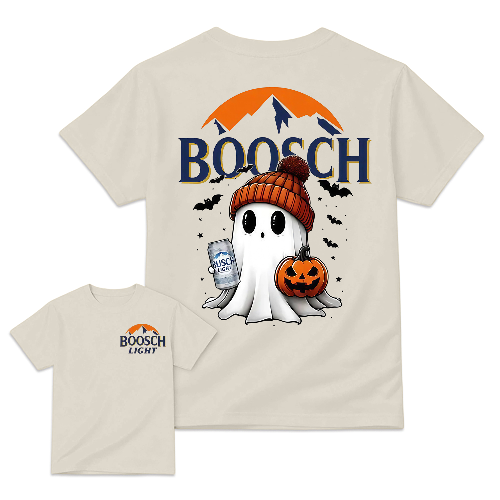 Boosch Light Halloween Cute Ghost Pumpkin T-Shirt
