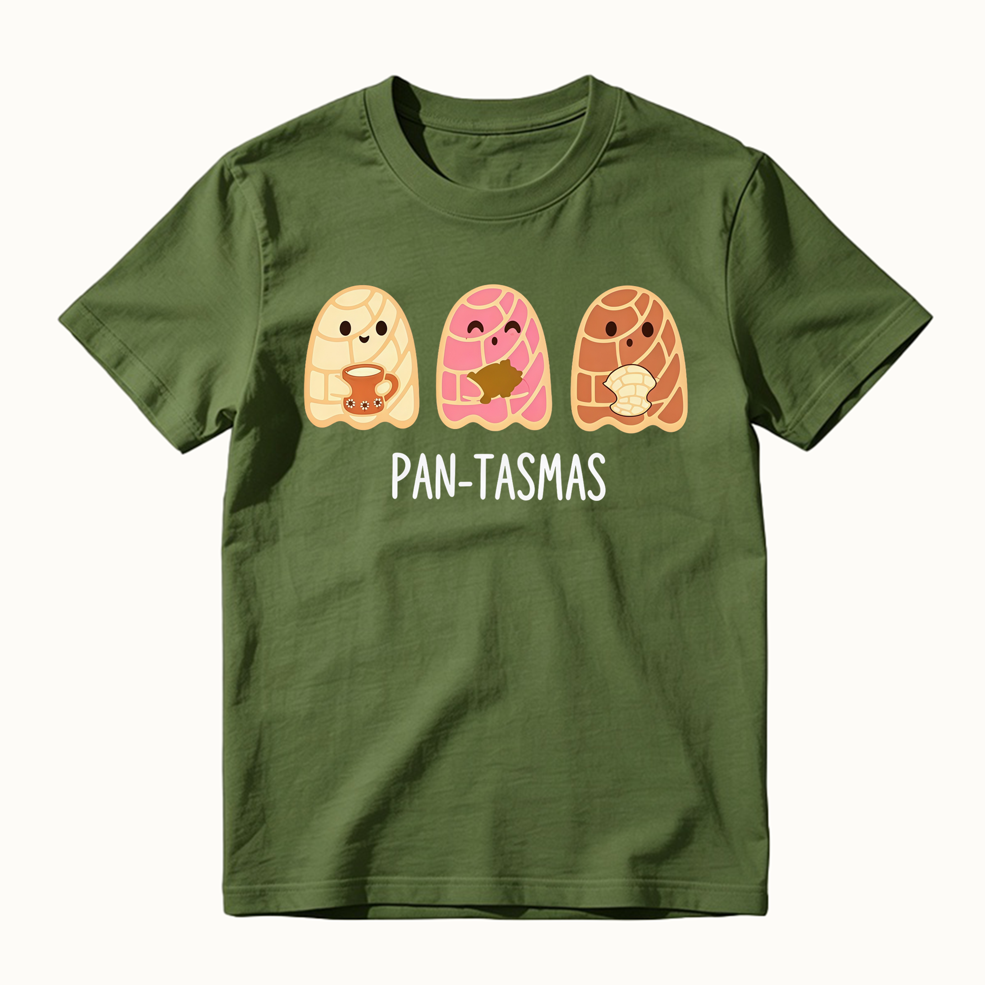 Cute Ghost Pan Dulce Conchas Funny Latina Mexican Halloween Graphic Tee