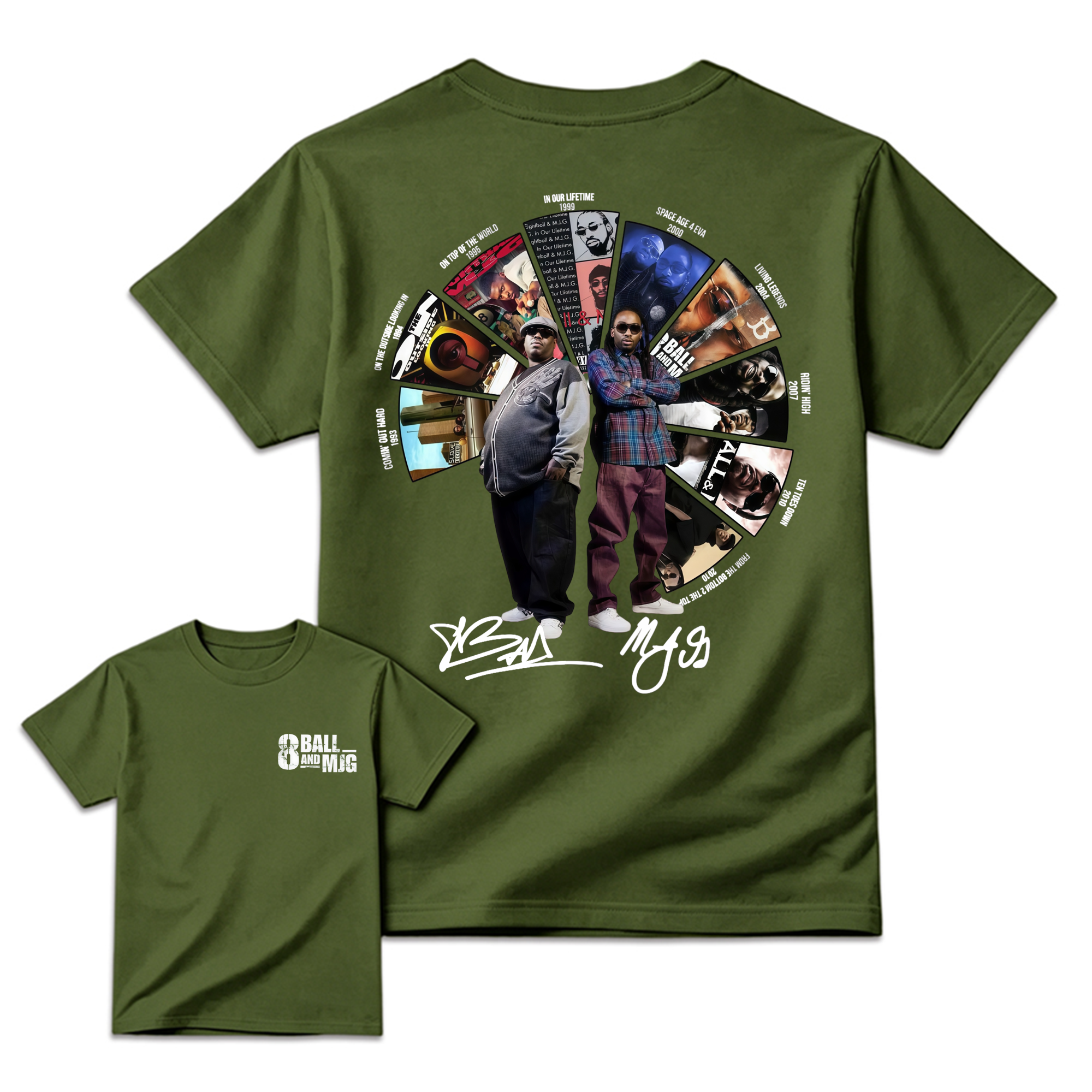 Vintage 8Ball & MJG Vintage Album T-Shirt, Hip Hop Music Band Shirt