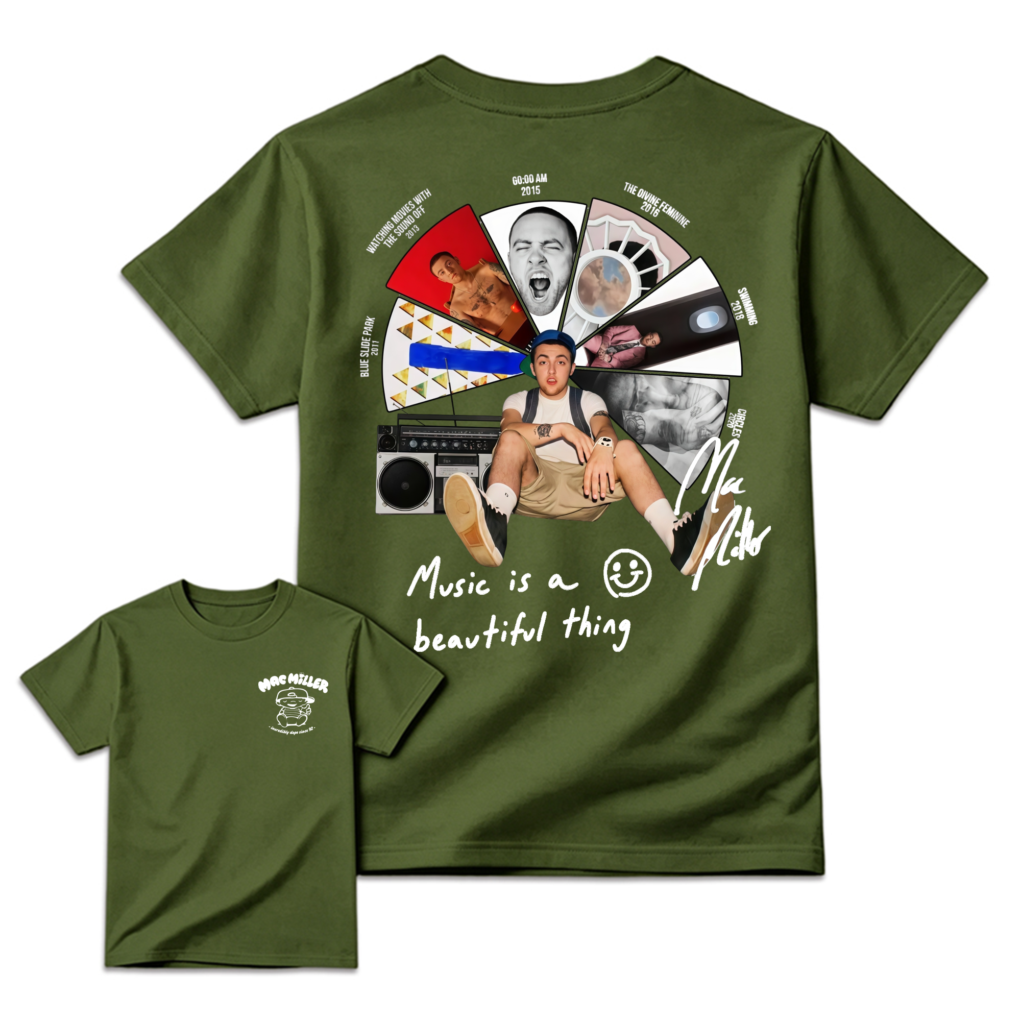 Mac Mil1er Music Is A Beautiful Thing Vintage Hip Hop Rapper Music Album Shirt