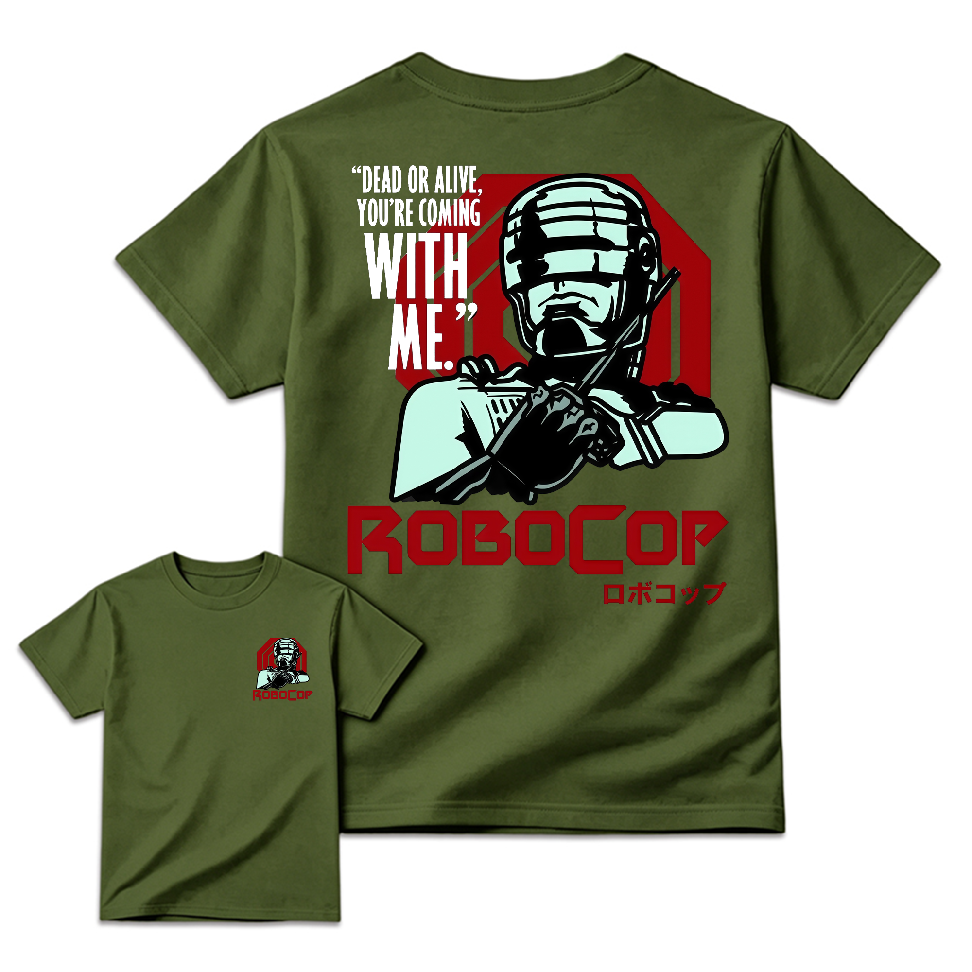 Rob0Cop Dead or Alive You're Coming With Me Retro Sci-Fi Movie Graphic Tee