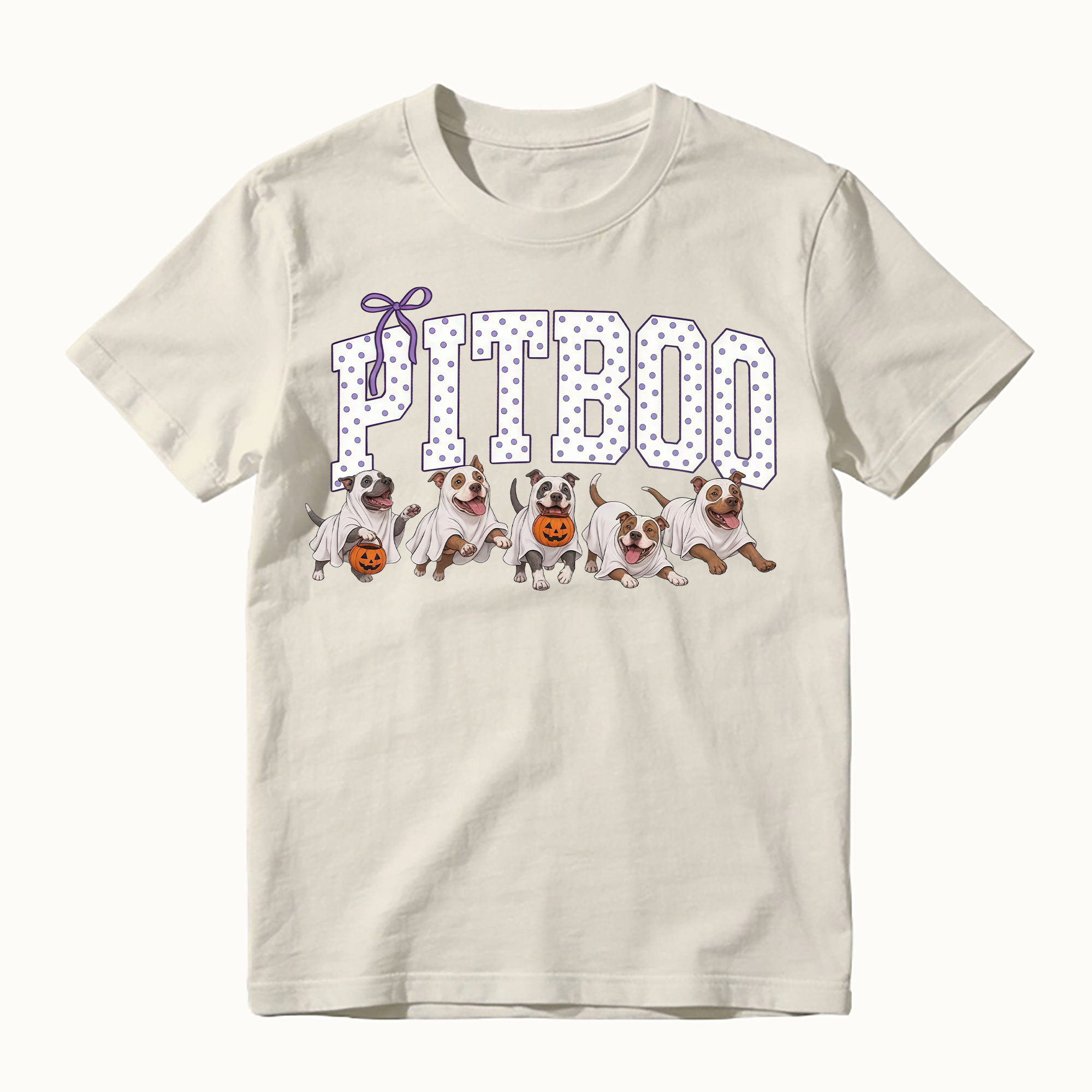 Cute Spooky Halloween Pitbull Shirt, Funny Pitboo Dog Mom Tee