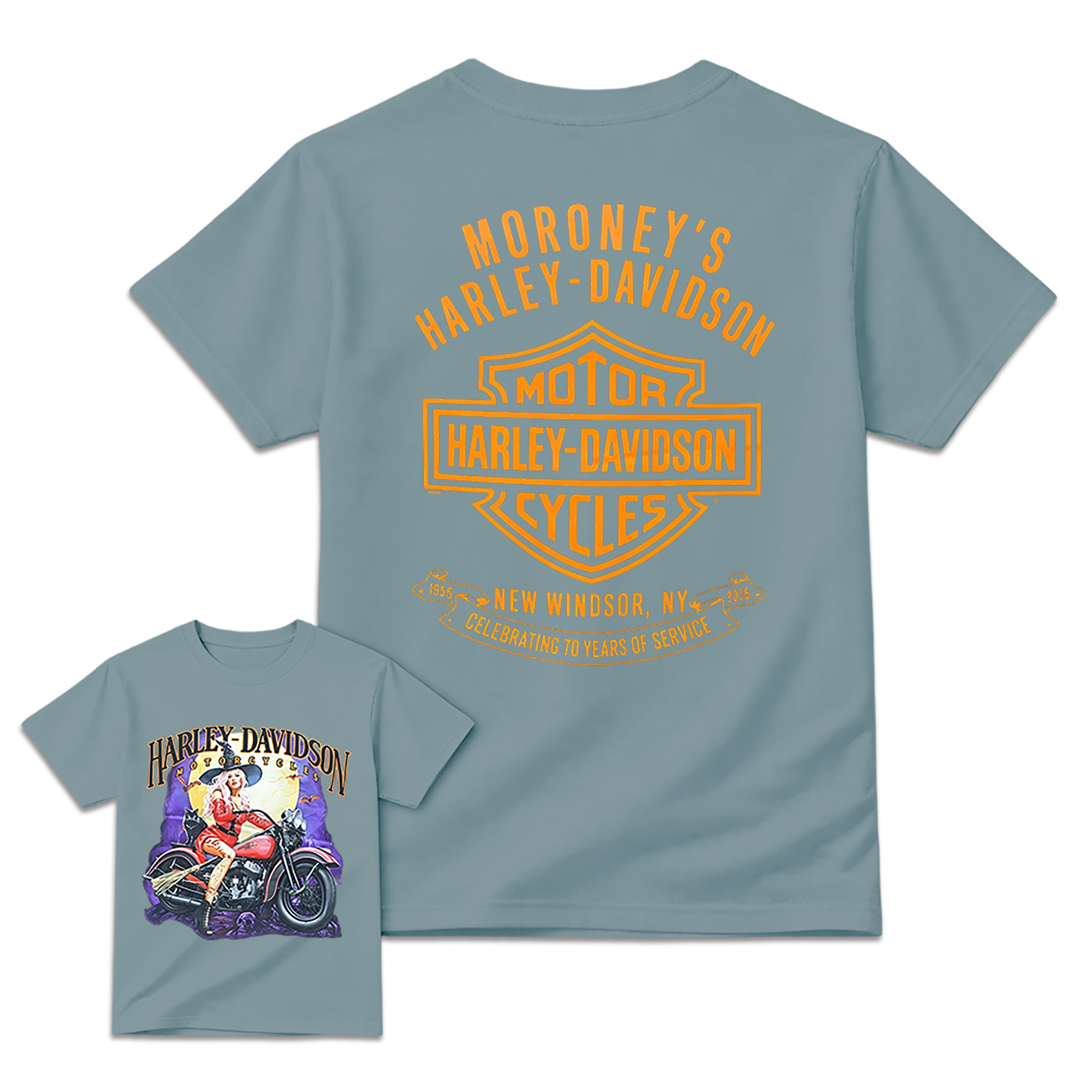Harley-Davidson Witch Biker Graphic T-Shirt – Halloween Retro Motorcycle Tee