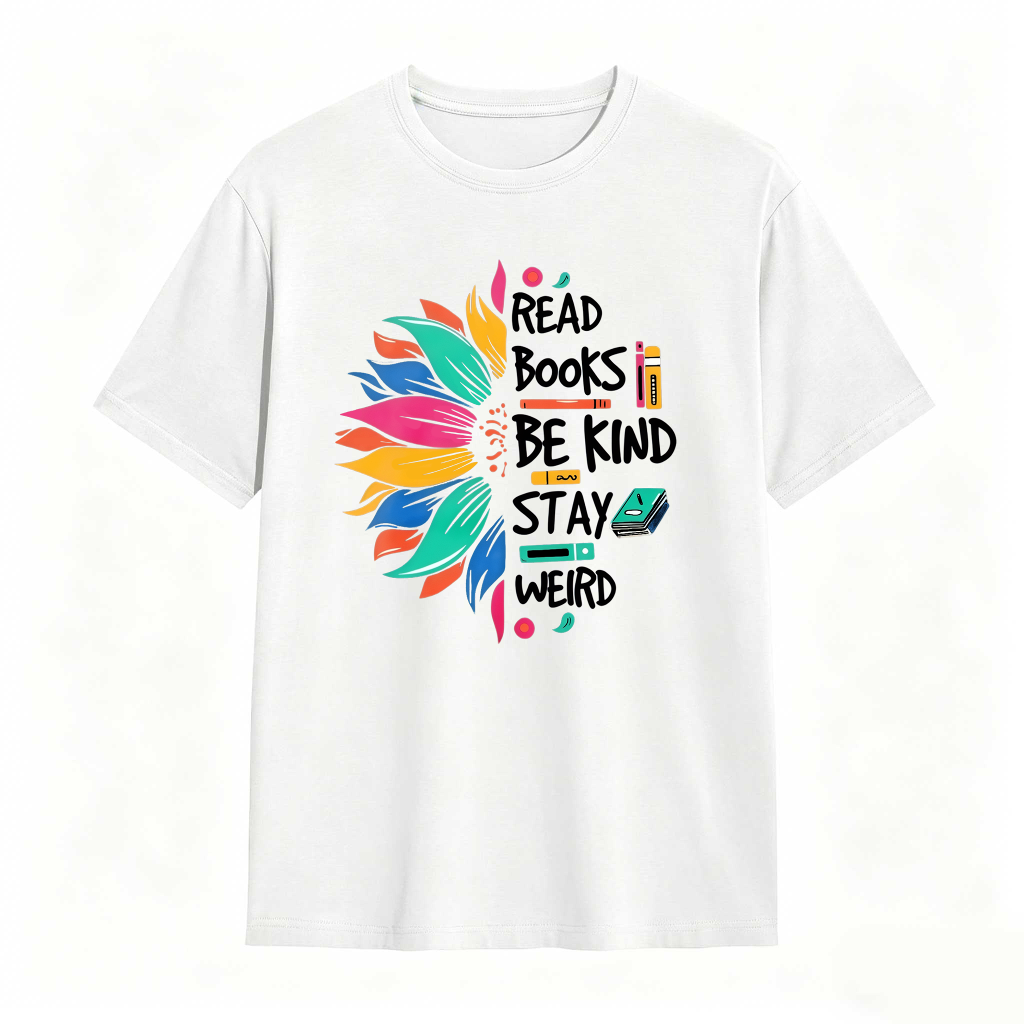 Wardrobecart Read Books Be Kind Stay Weird Unisex Classic T-shirt