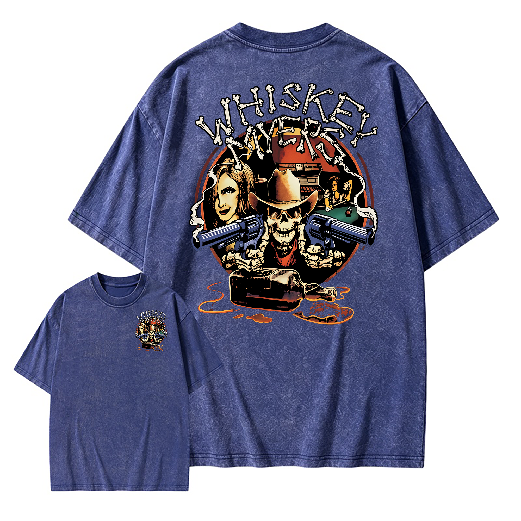 Wh1skey Myers Vintage Rock Band Shirt Washed T-shirt