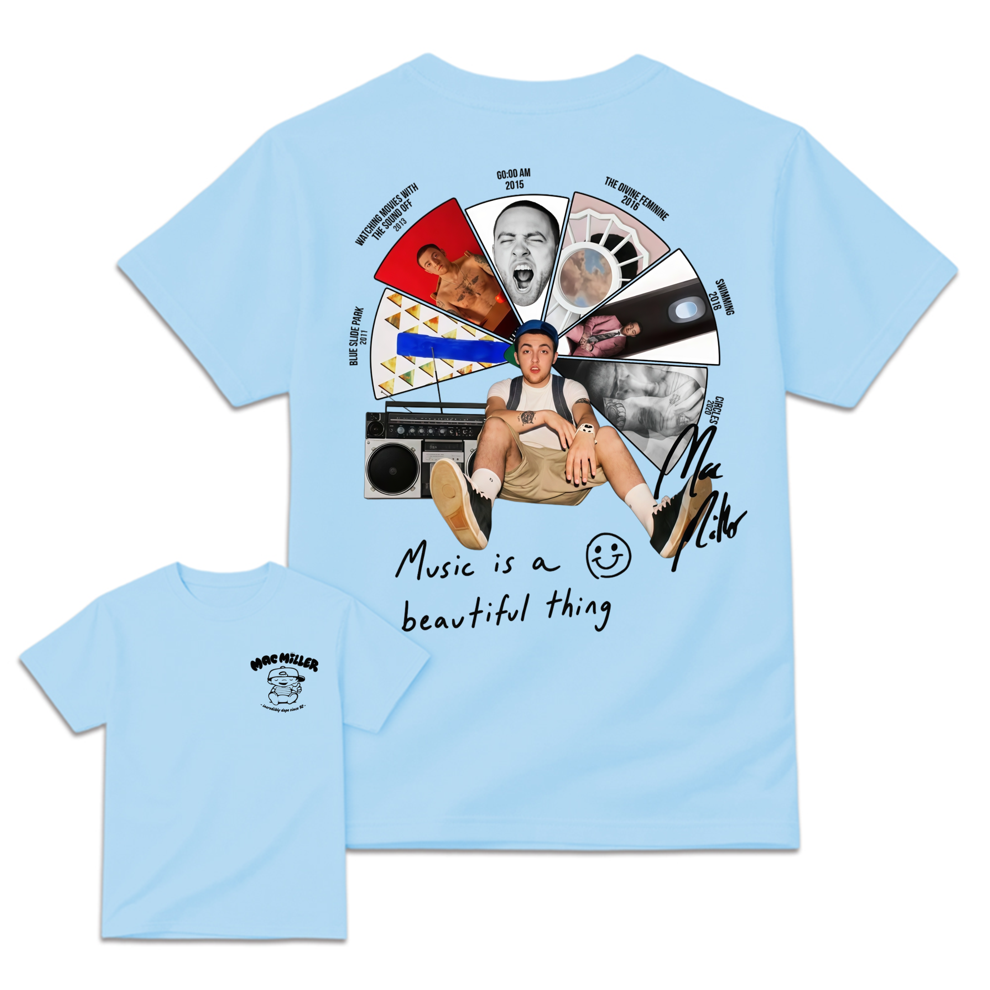 Mac Mil1er Music Is A Beautiful Thing Vintage Hip Hop Rapper Music Album Shirt