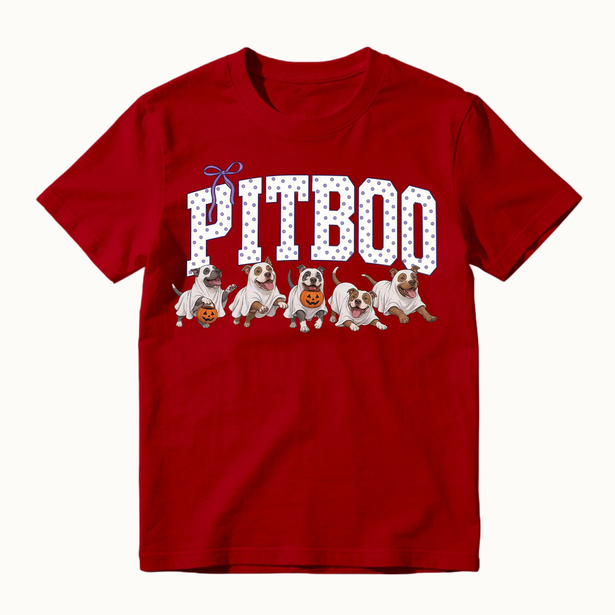 Cute Spooky Halloween Pitbull Shirt, Funny Pitboo Dog Mom Tee