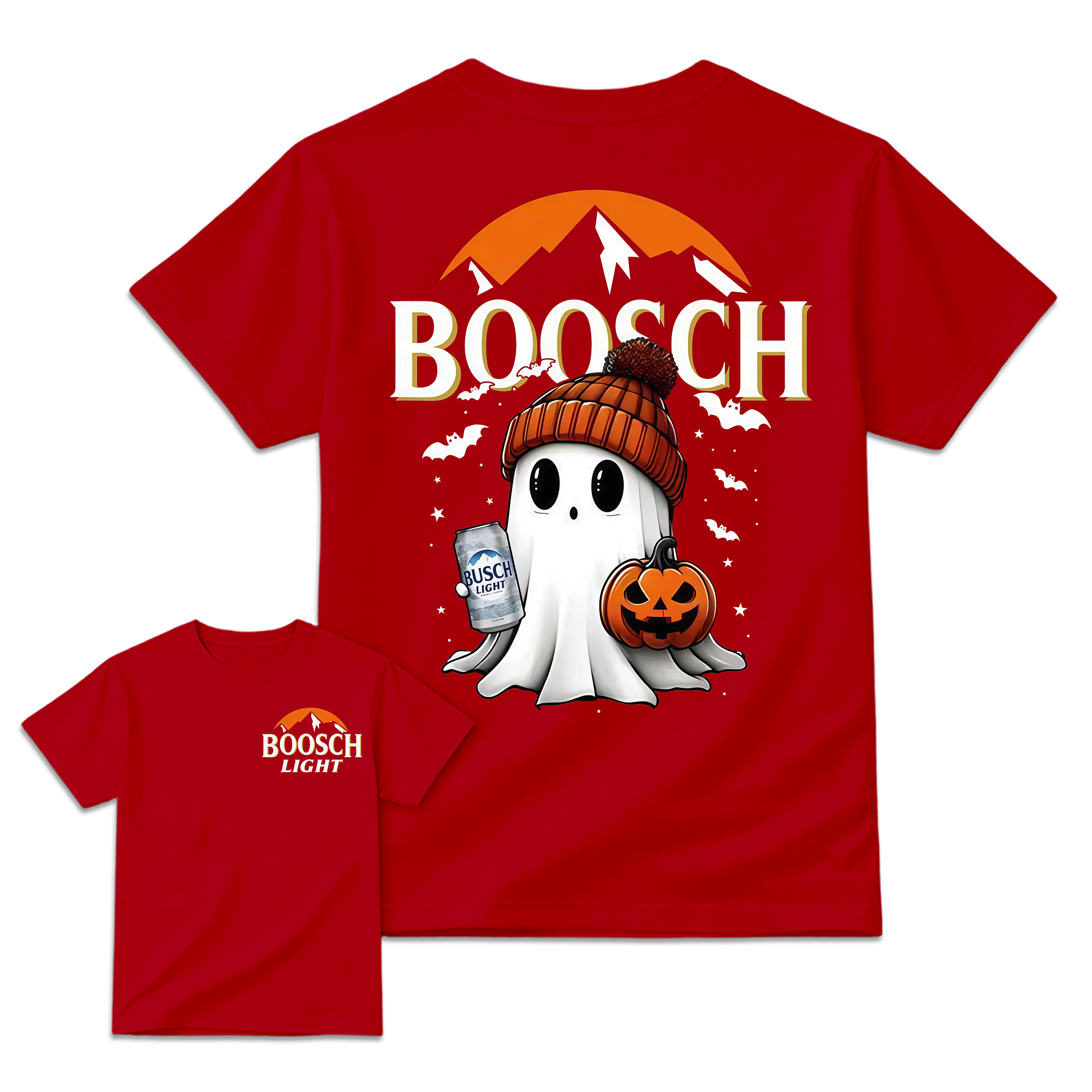 Boosch Light Halloween Cute Ghost Pumpkin T-Shirt
