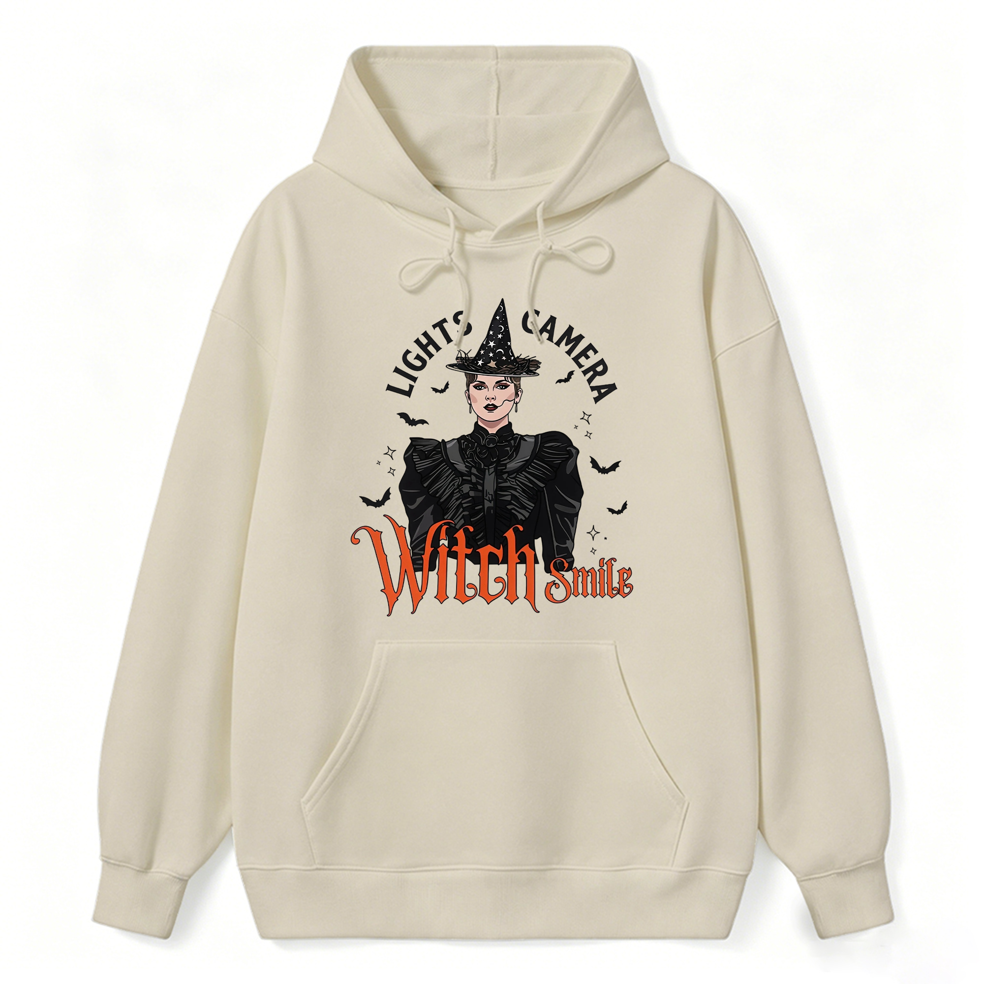 Lights, Camera, Witch Smile! Premium Spooky Season Hoodie