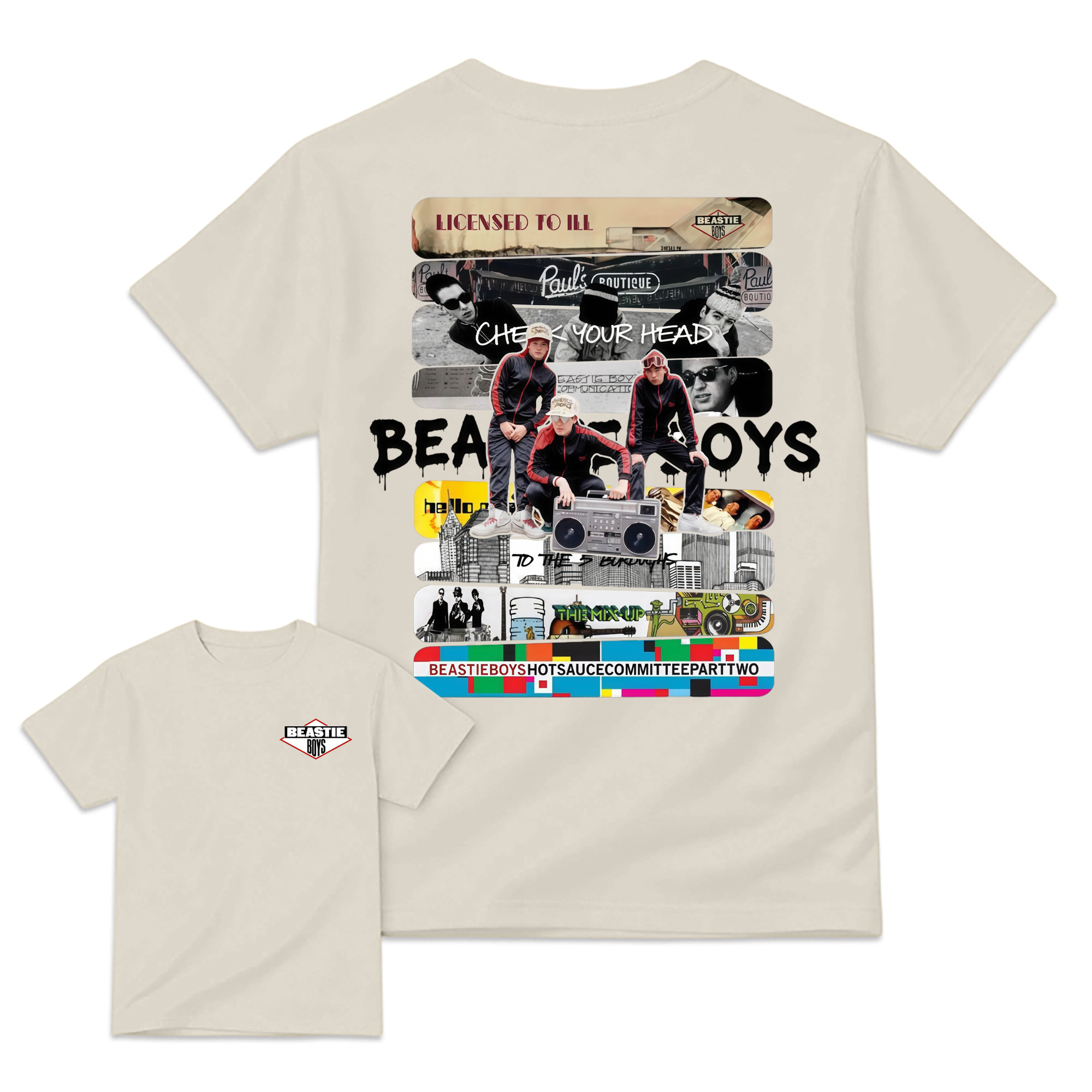 To Honor Beastie Boys Vintage Hip Hop Rap Albums Tour Graphic T-shirt