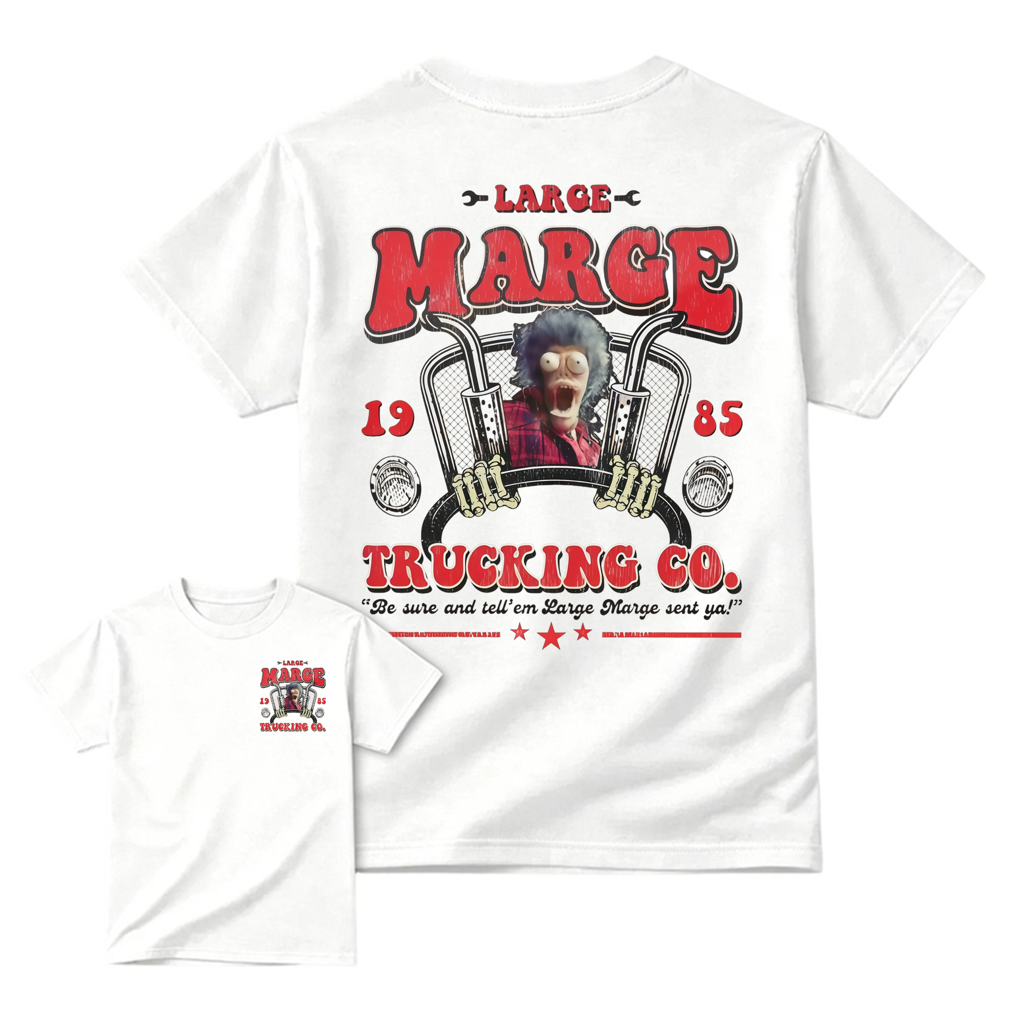 Vintage 1985 Trucking Co. Trucker Retro Horror Movie T-Shirt