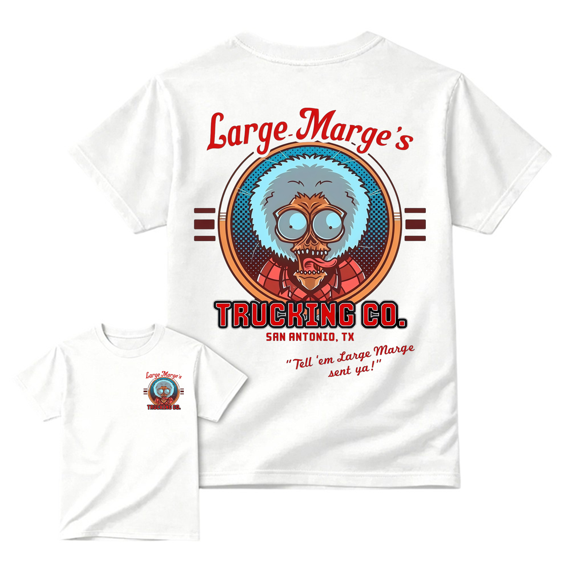 Vintage 1985 Trucker Graphic Tee Retro Horror Movie T-Shirt