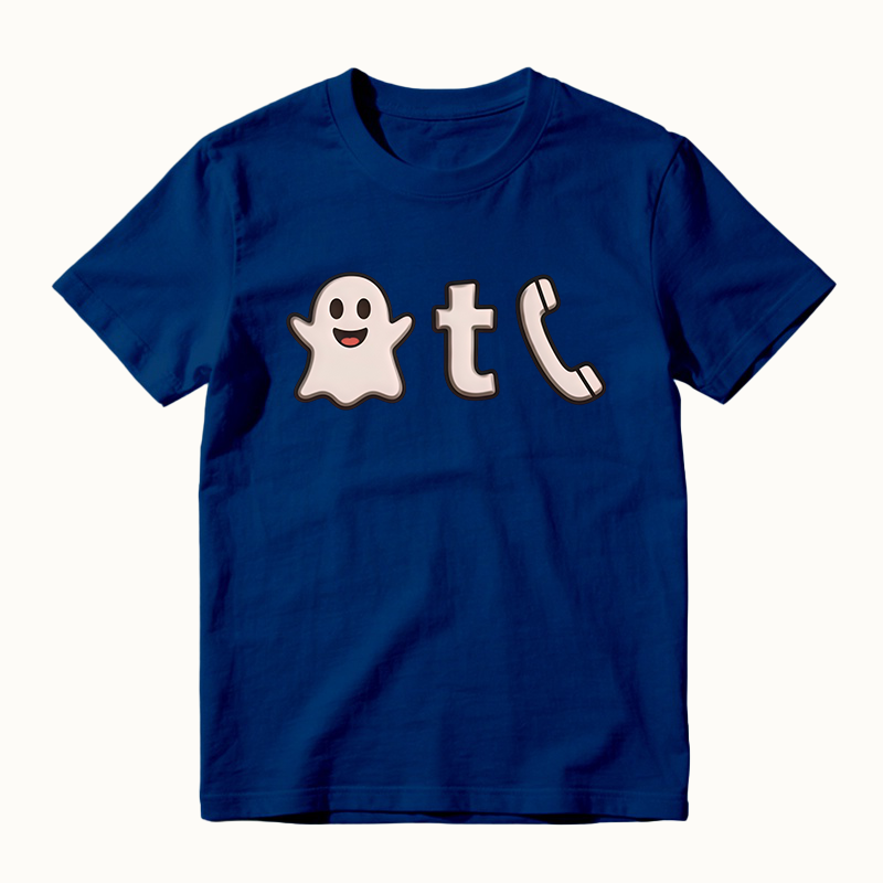 Halloween ghost t call phone text t-shirt