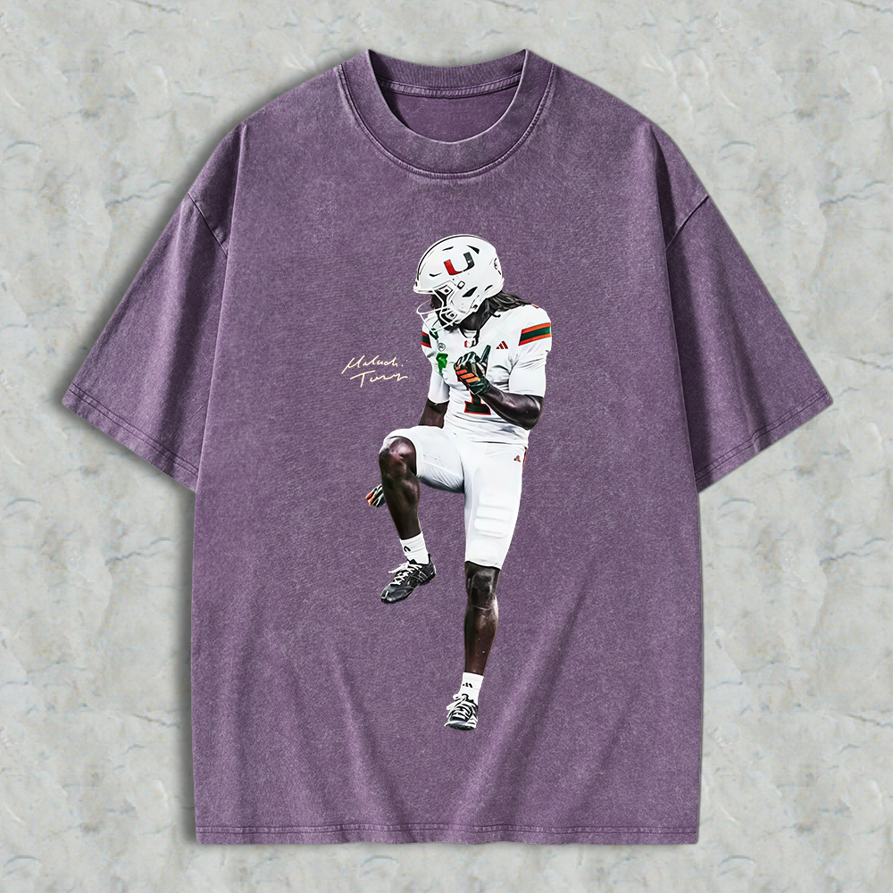 MaIachi T0ney "HE1SMAN" Football Merch Washed T-shirt