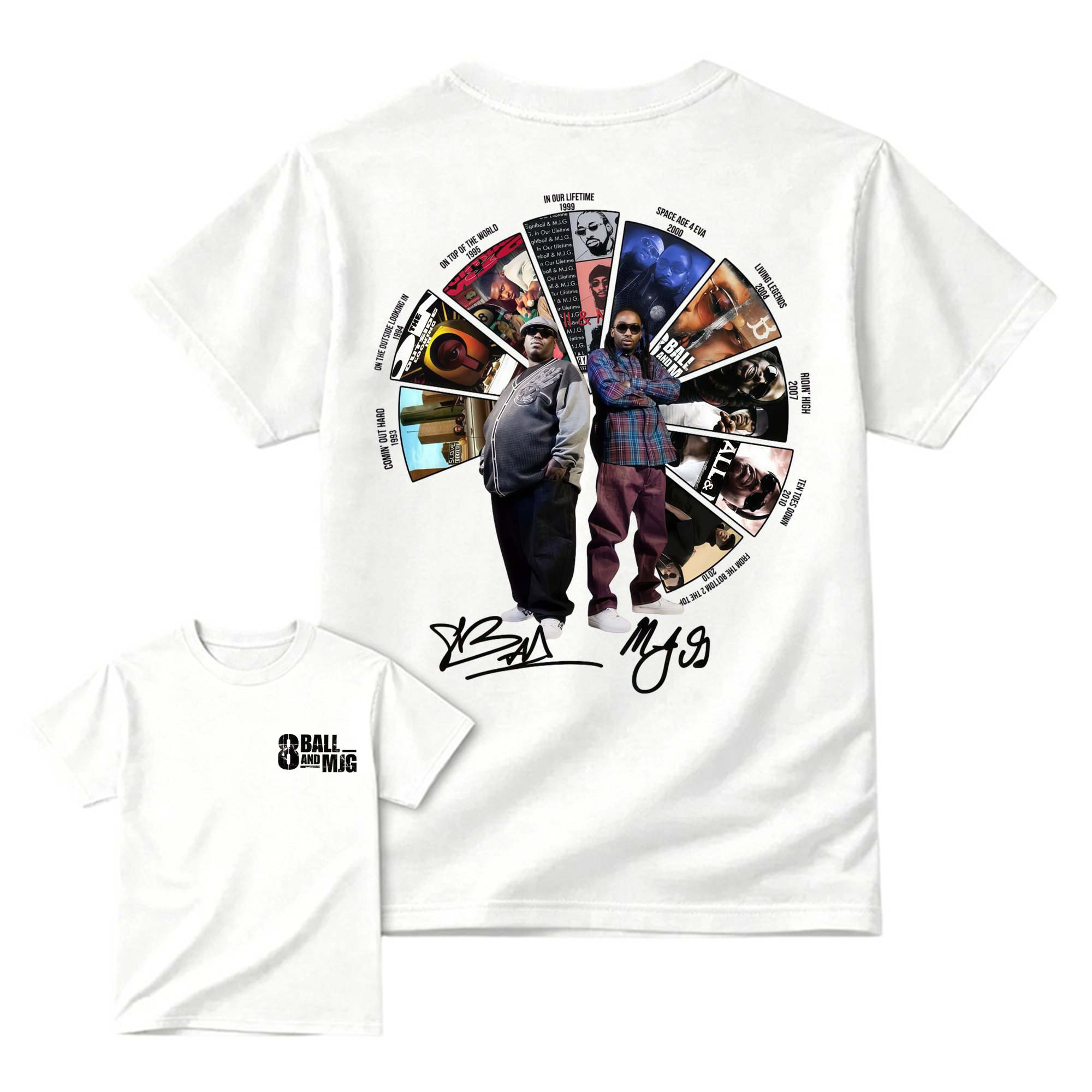 Vintage 8Ball & MJG Vintage Album T-Shirt, Hip Hop Music Band Shirt