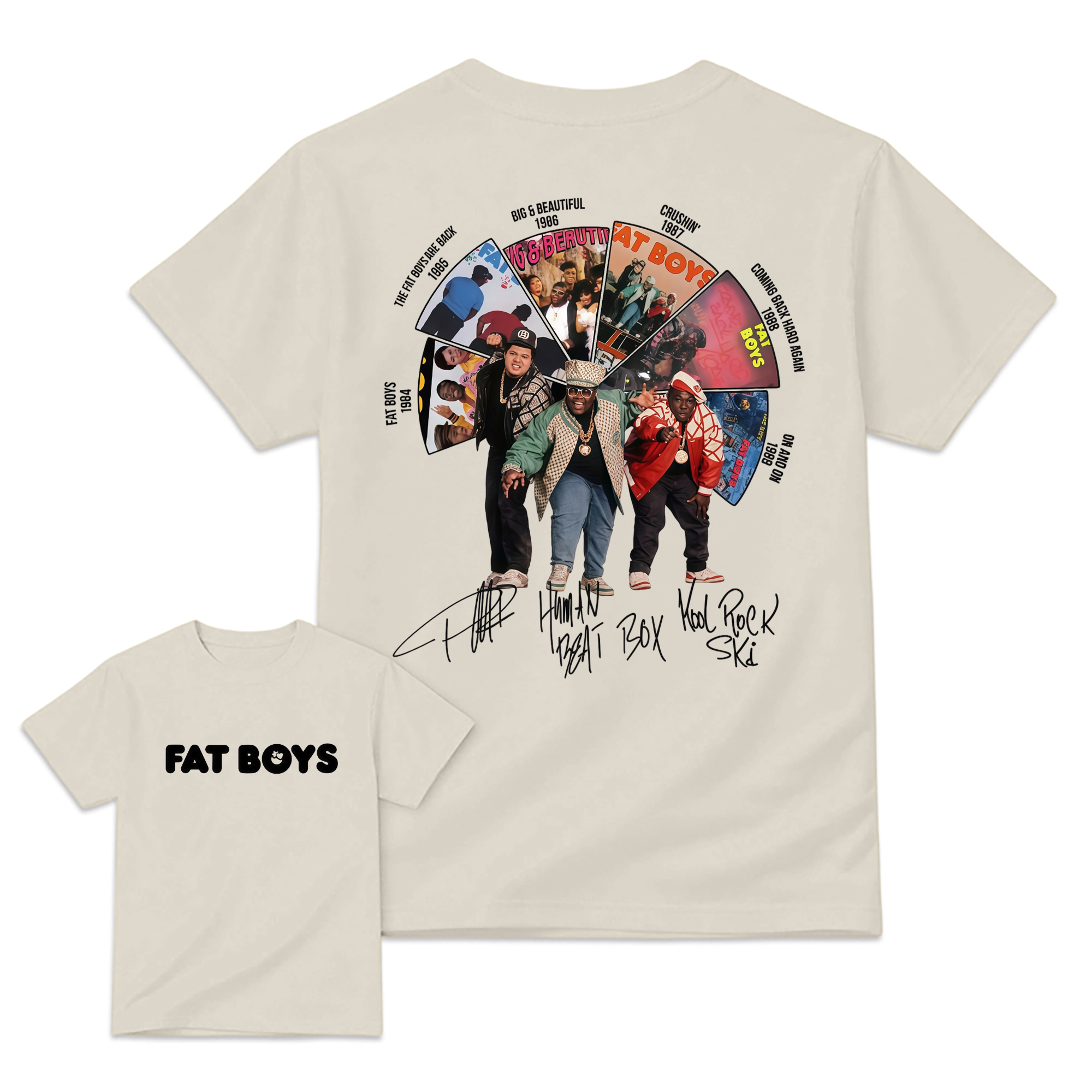 Vintage FAT B0YS Album Tee, Graphic Hip Hop Music Band Shirt