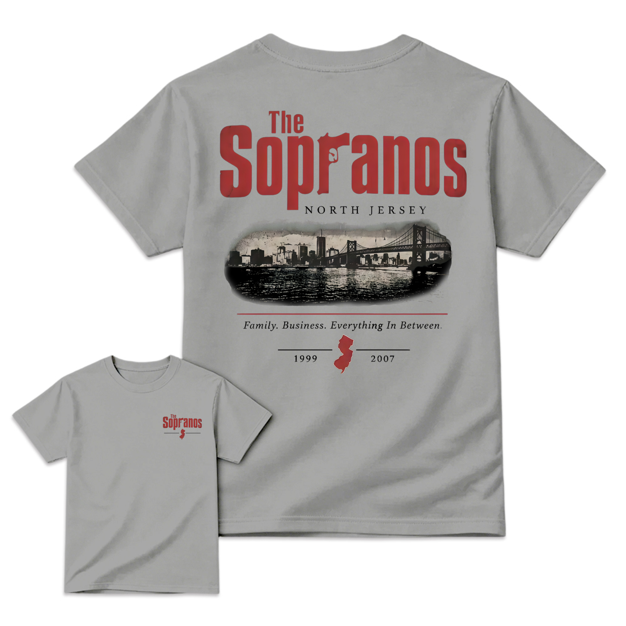 The Sopranos New Jersey Skyline Aesthetic T-Shirt