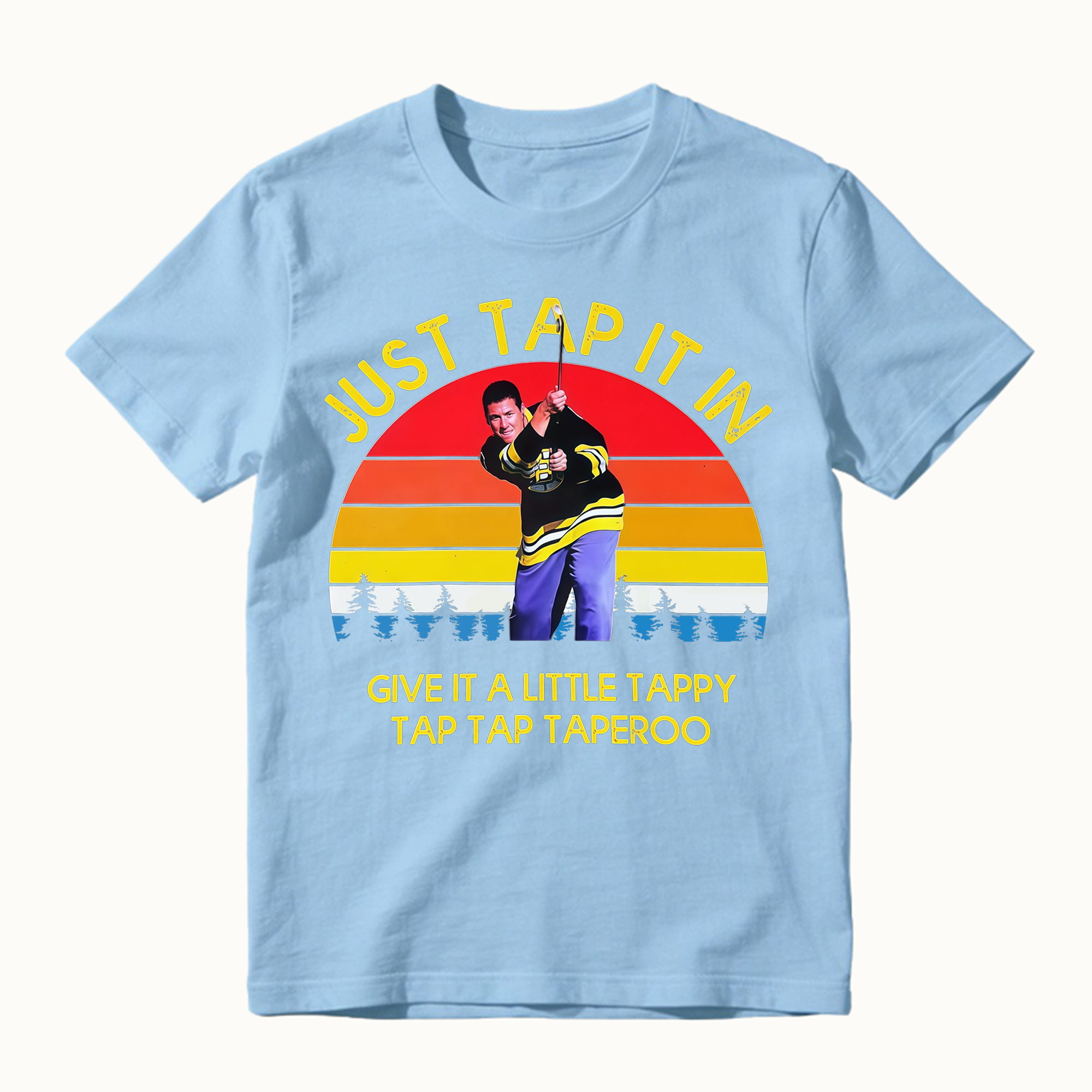 Just Tap It In Funny 90s Golf Movie Retro Sunset Graphic Tee