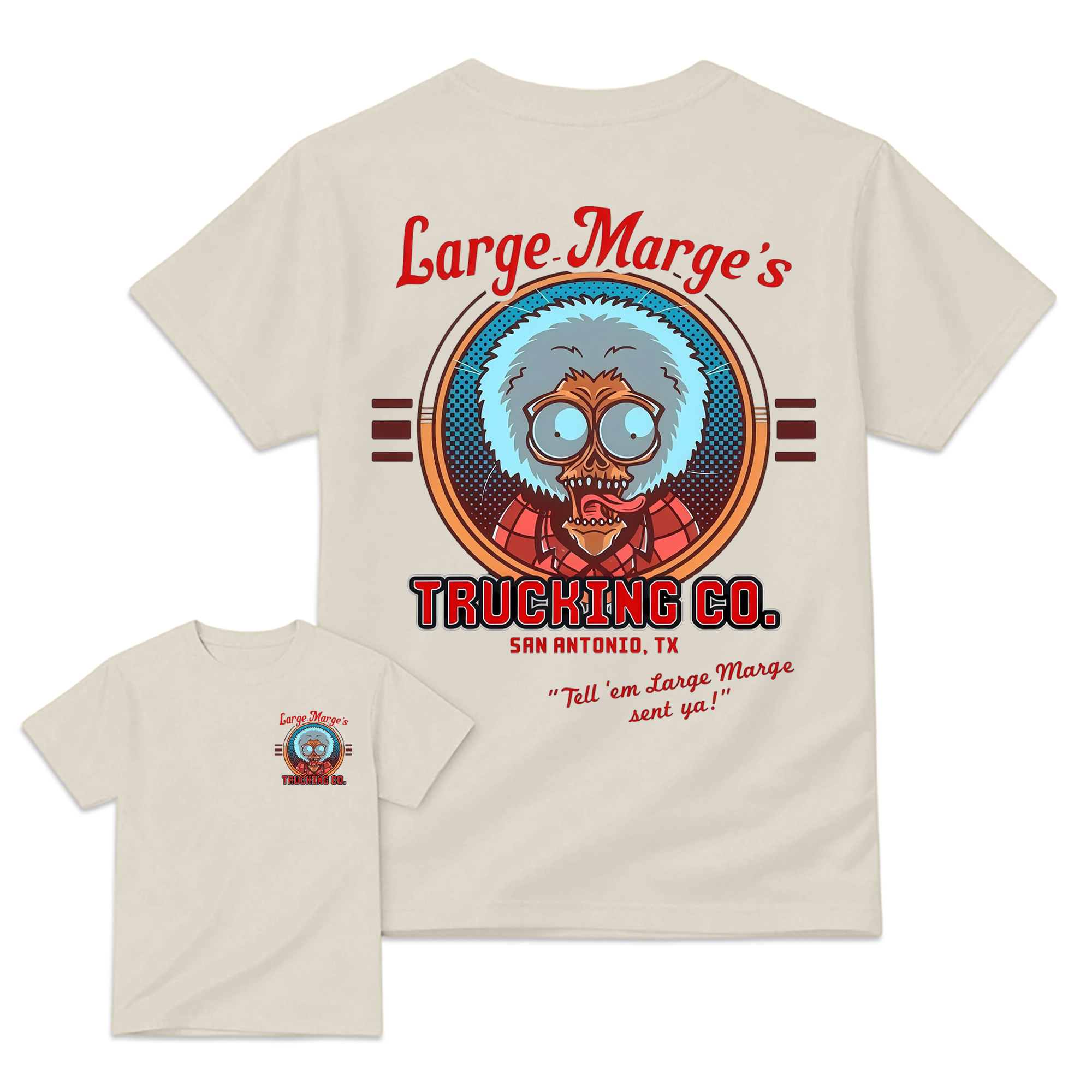 Vintage 1985 Trucker Graphic Tee Retro Horror Movie T-Shirt