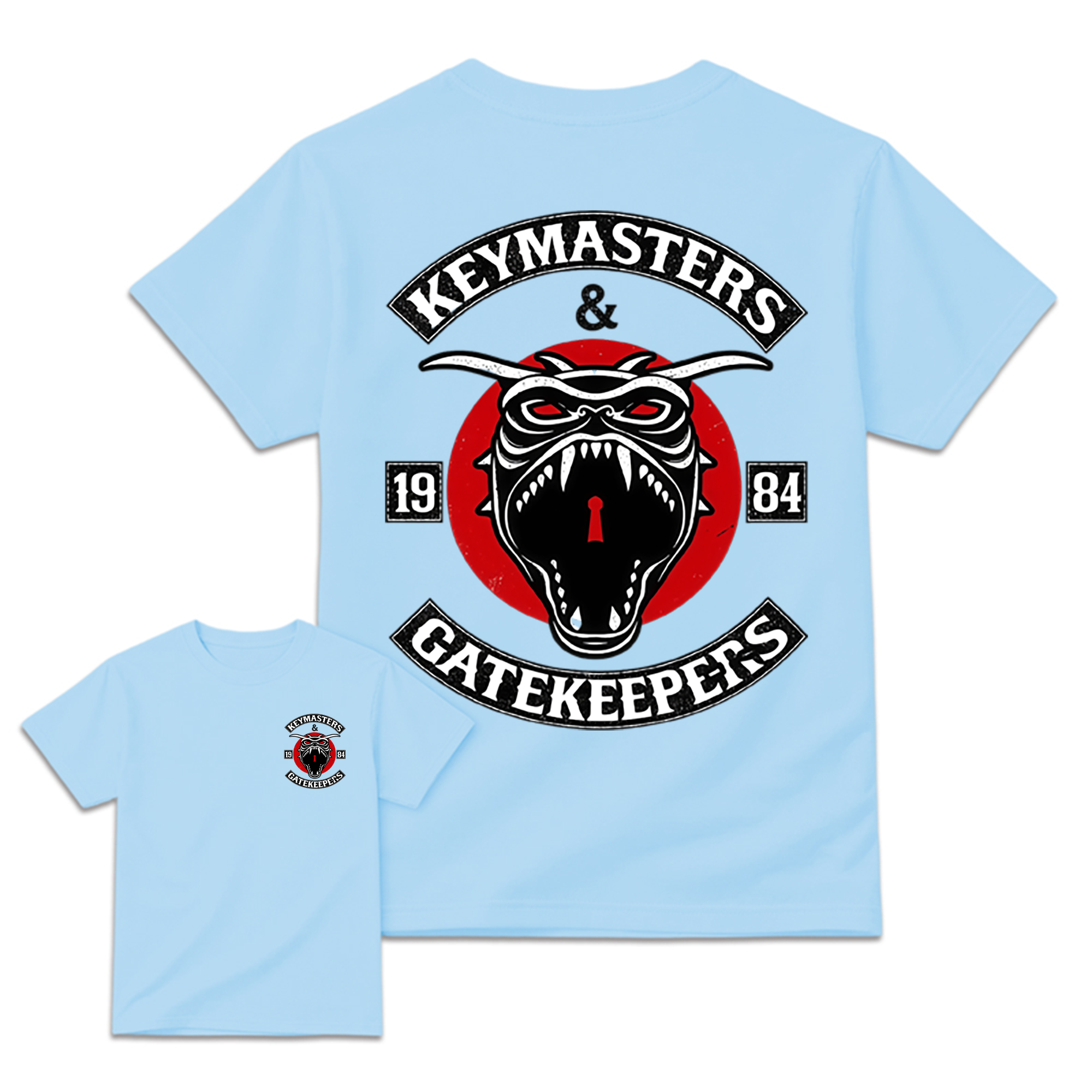 Vintage Gh0stbusters Keymaster & Gatekeeper 1984 Cult Movie Horror Comedy T-Shirt