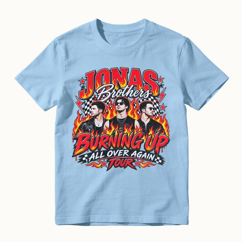J0nas Brothers Burnin' Up All Over Again Tour Music T-shirt