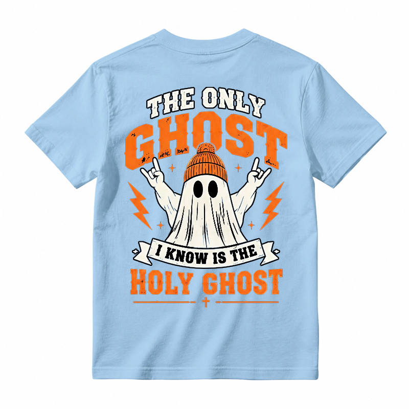 The Only Ghost I Know Is The Holy Ghost Funny Christian Halloween Graphic Tee
