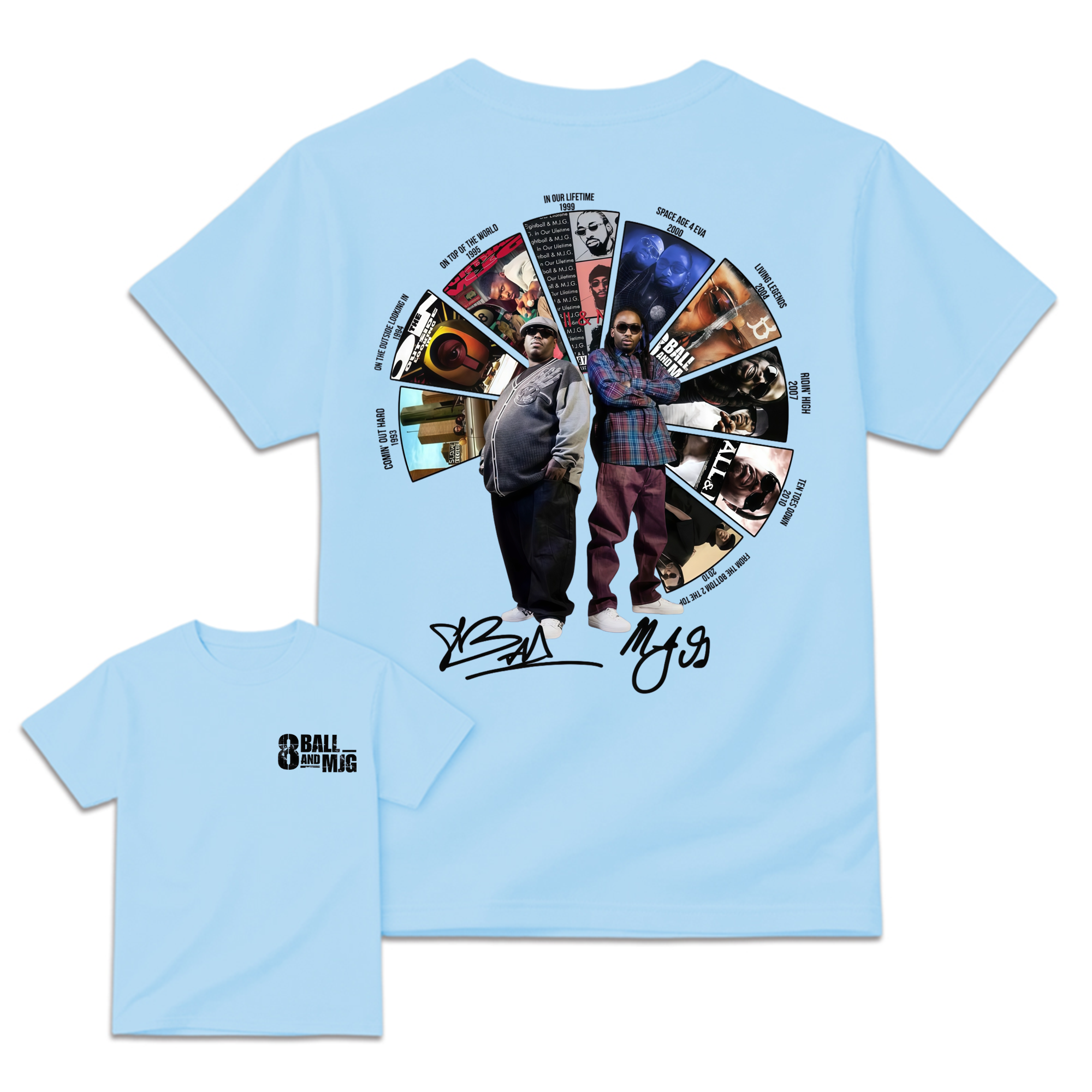 Vintage 8Ball & MJG Vintage Album T-Shirt, Hip Hop Music Band Shirt