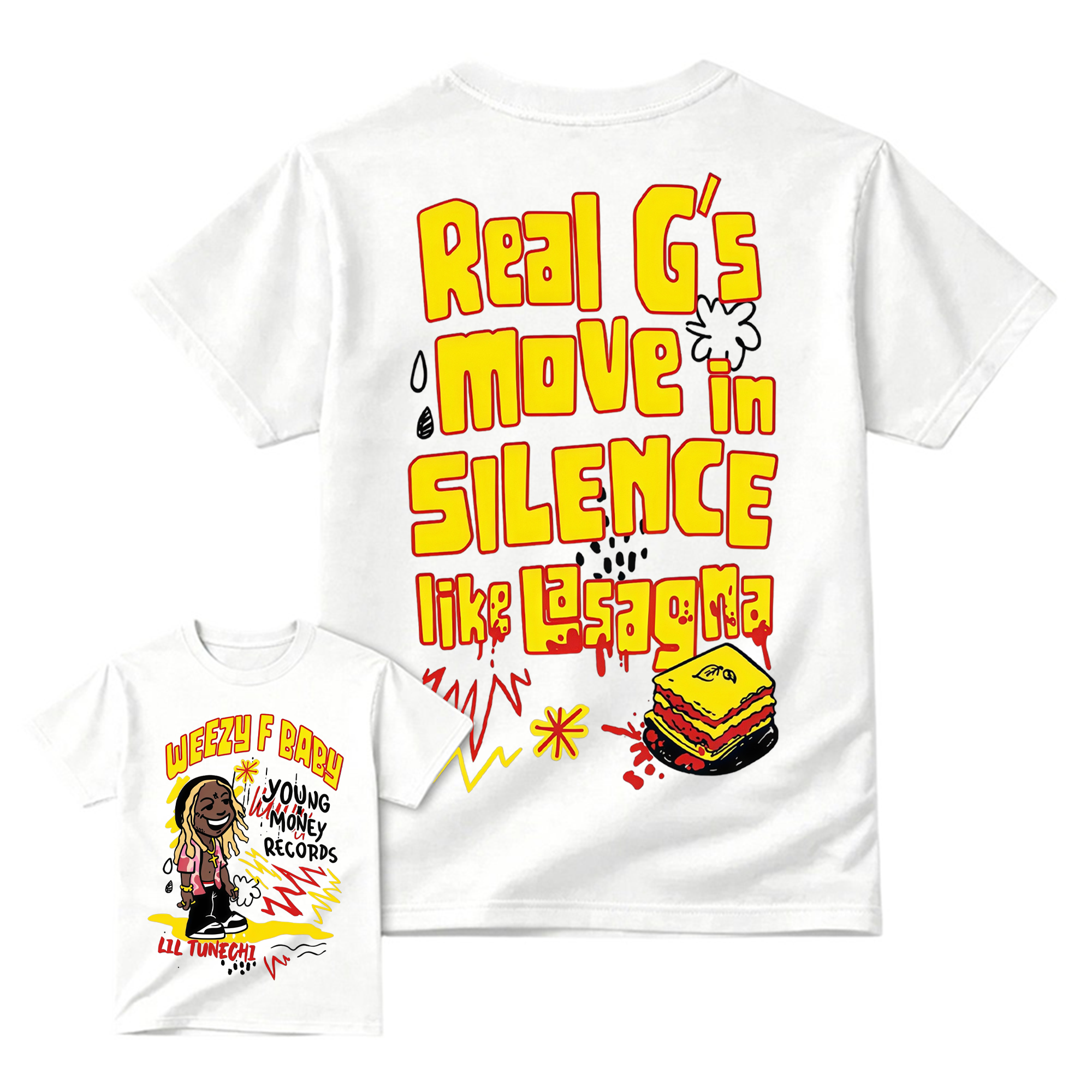 Real G's Move In Silence Like Lasagna Shirt, Young Money Records T-Shirt, Gifts For Rap Fans