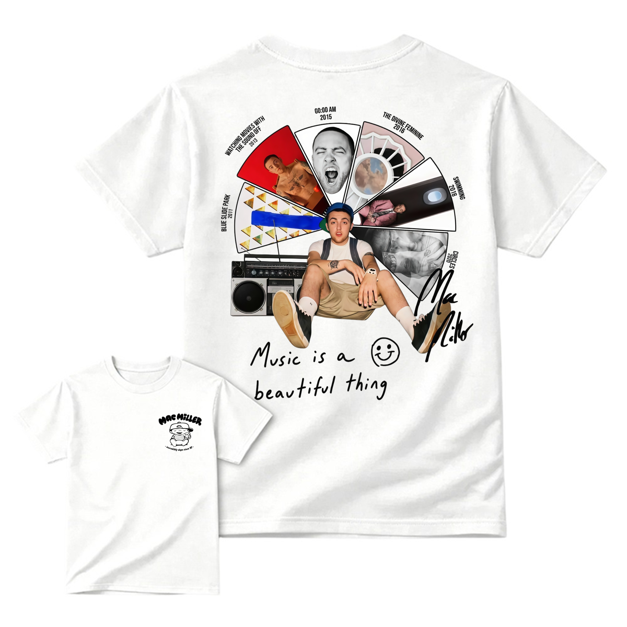 Mac Mil1er Music Is A Beautiful Thing Vintage Hip Hop Rapper Music Album Shirt