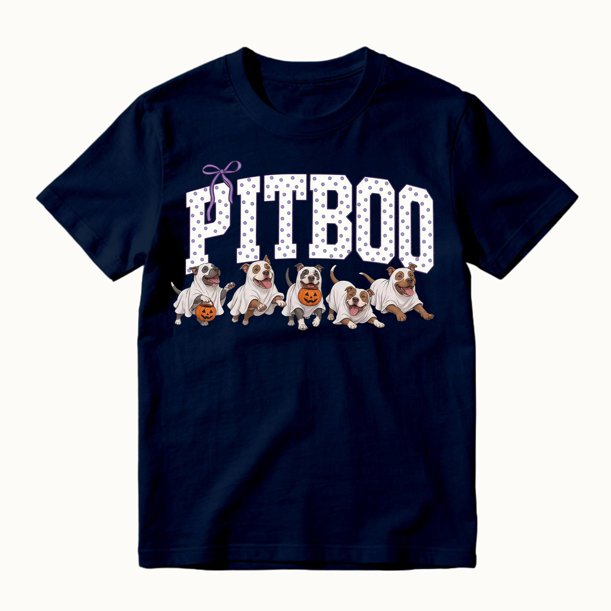Cute Spooky Halloween Pitbull Shirt, Funny Pitboo Dog Mom Tee