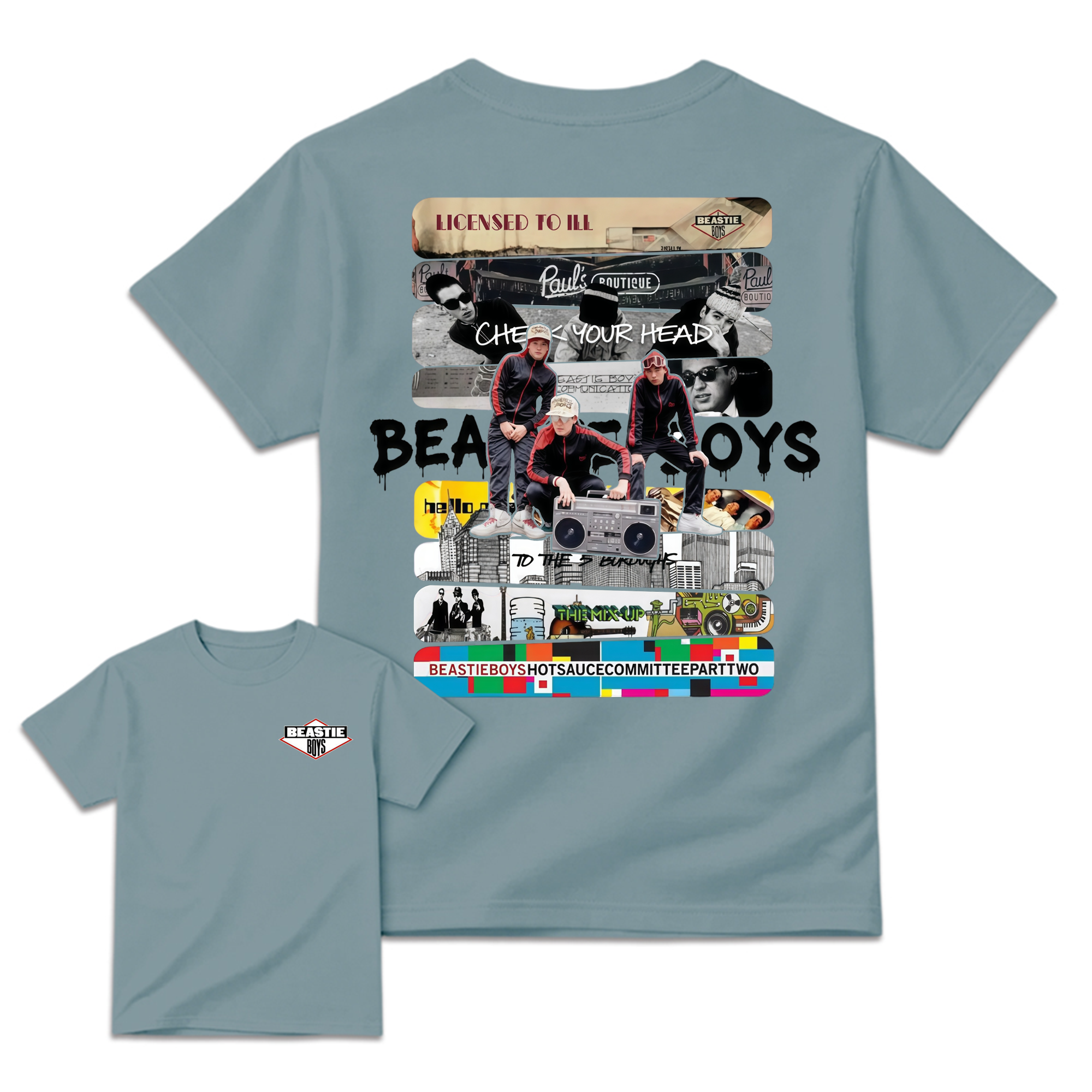 To Honor Beastie Boys Vintage Hip Hop Rap Albums Tour Graphic T-shirt