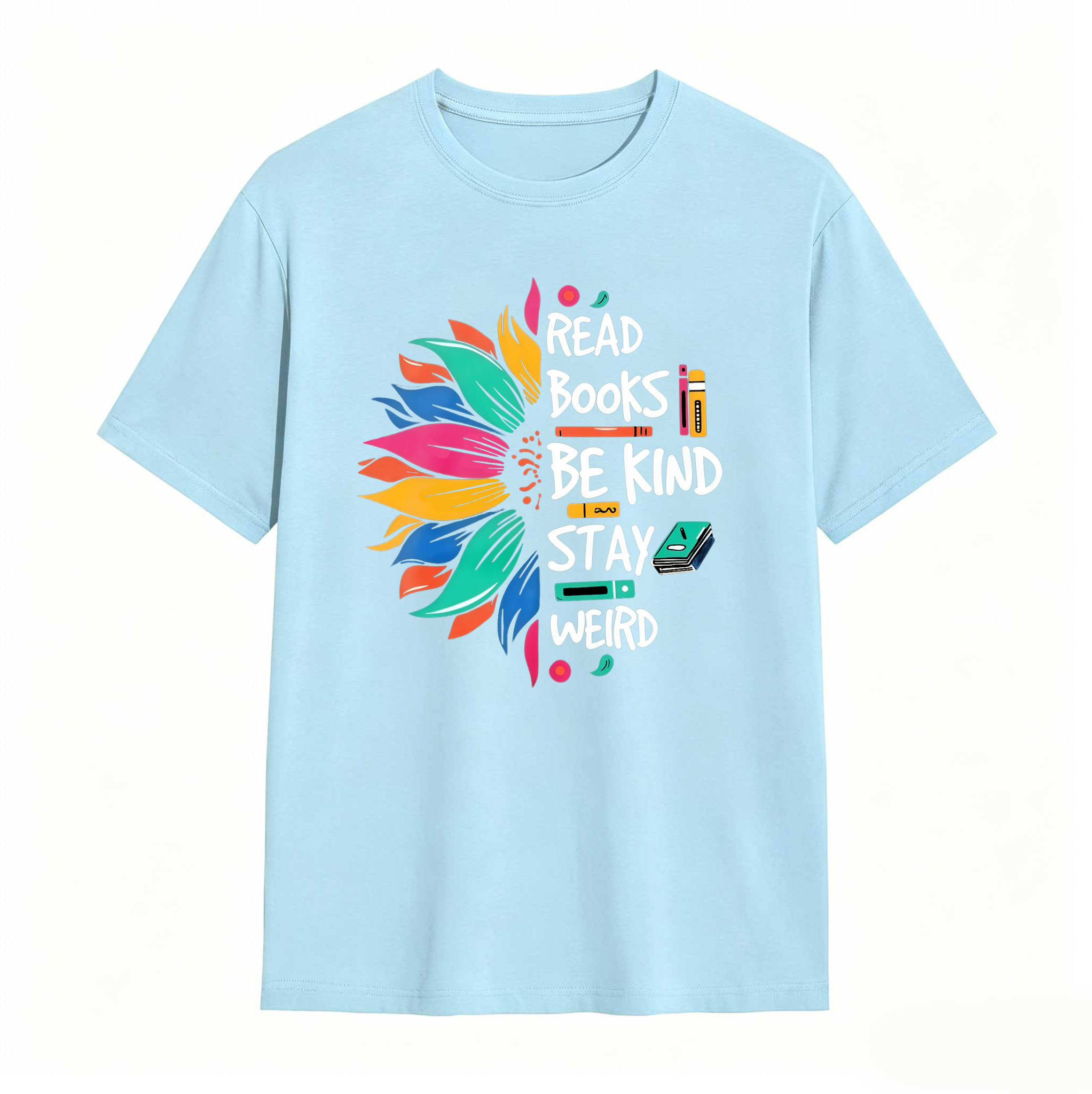 Wardrobecart Read Books Be Kind Stay Weird Unisex Classic T-shirt