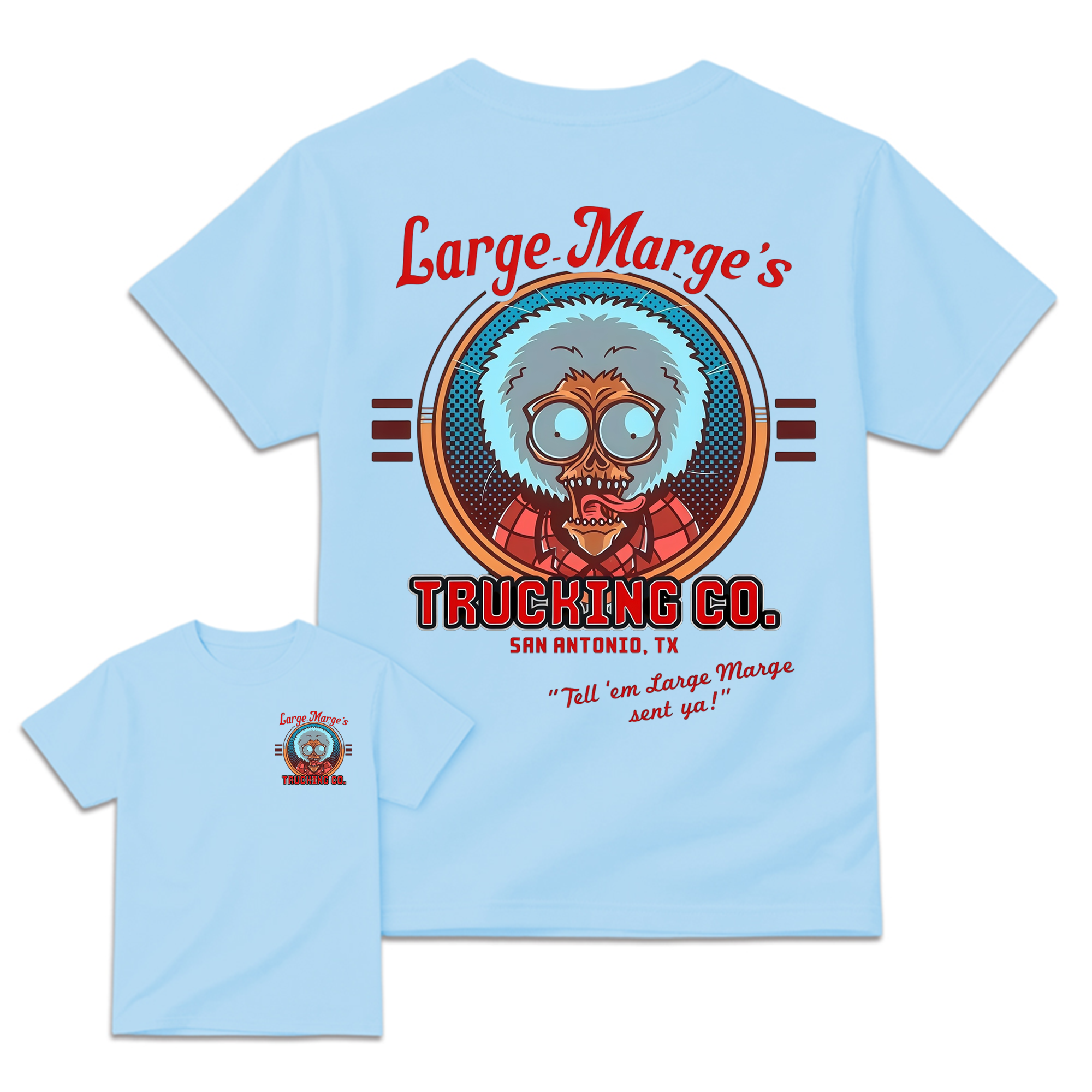 Vintage 1985 Trucker Graphic Tee Retro Horror Movie T-Shirt