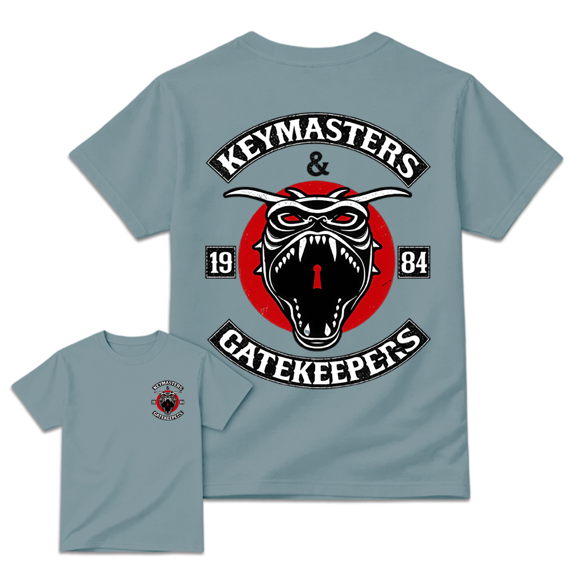 Vintage Gh0stbusters Keymaster & Gatekeeper 1984 Cult Movie Horror Comedy T-Shirt