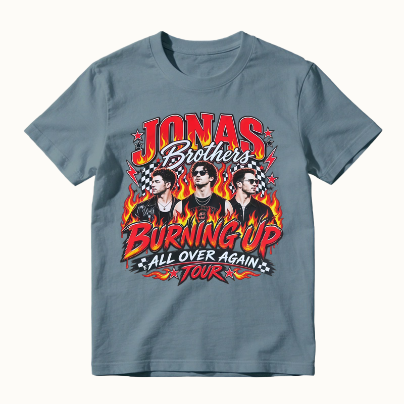 J0nas Brothers Burnin' Up All Over Again Tour Music T-shirt