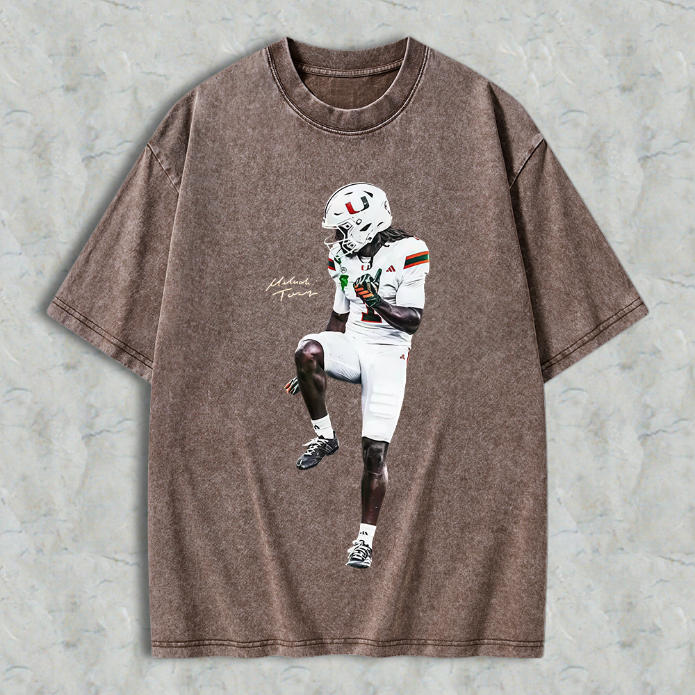 MaIachi T0ney "HE1SMAN" Football Merch Washed T-shirt