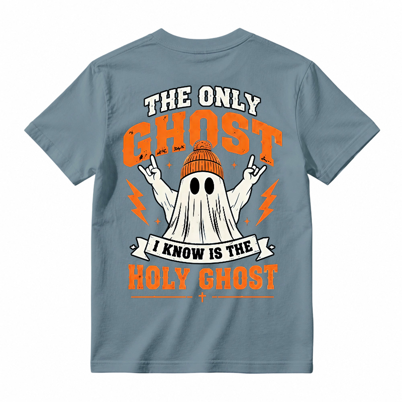The Only Ghost I Know Is The Holy Ghost Funny Christian Halloween Graphic Tee