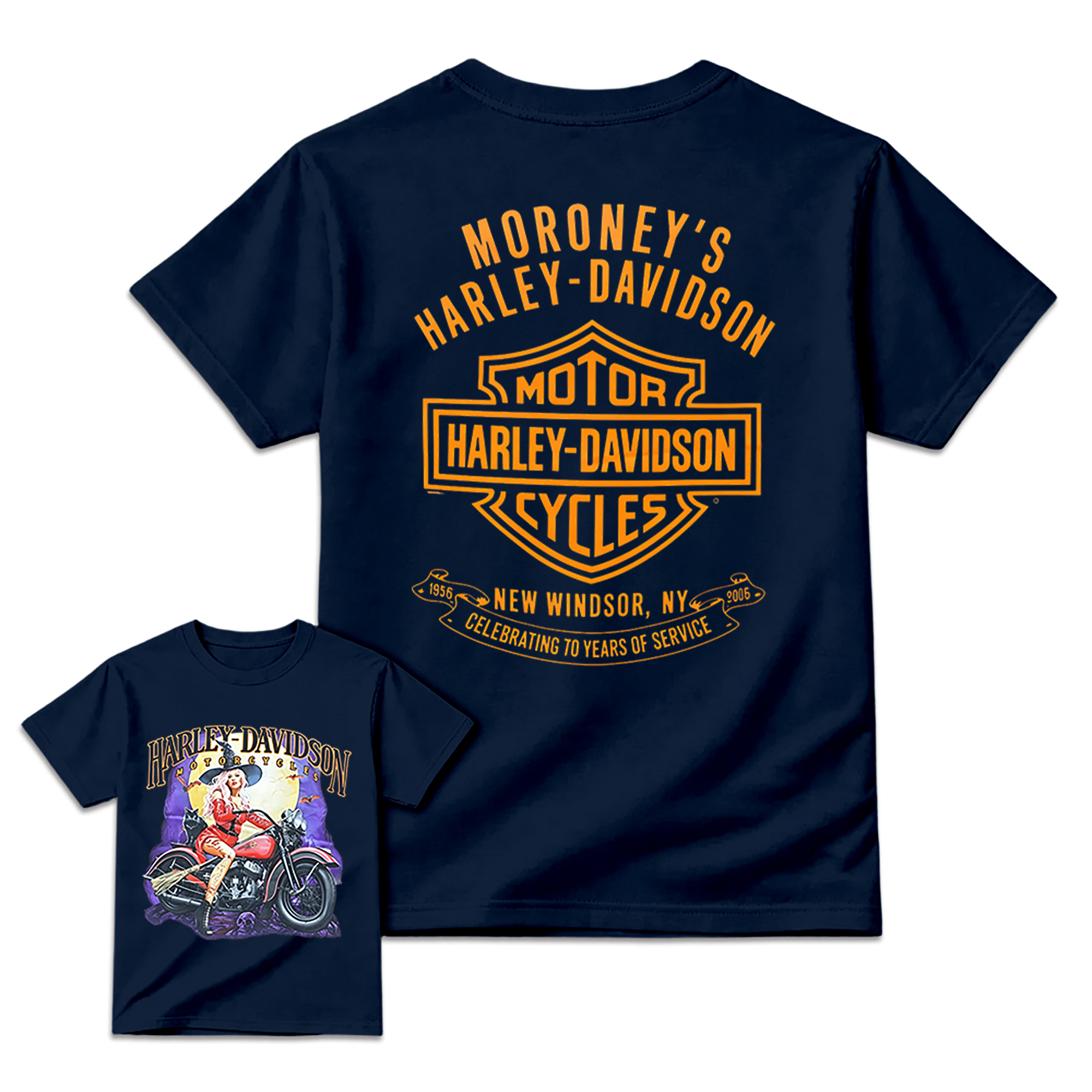 Harley-Davidson Witch Biker Graphic T-Shirt – Halloween Retro Motorcycle Tee