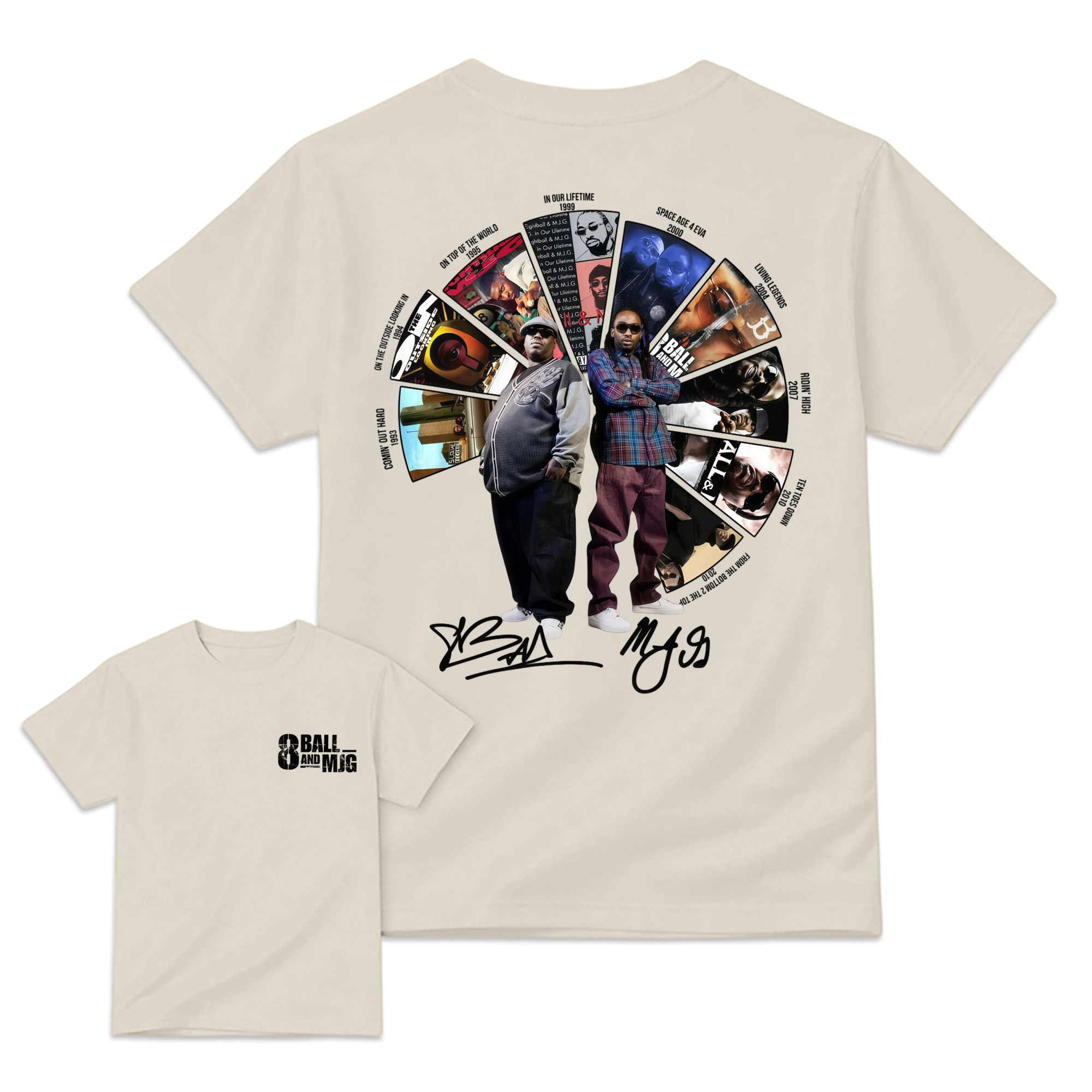 Vintage 8Ball & MJG Vintage Album T-Shirt, Hip Hop Music Band Shirt