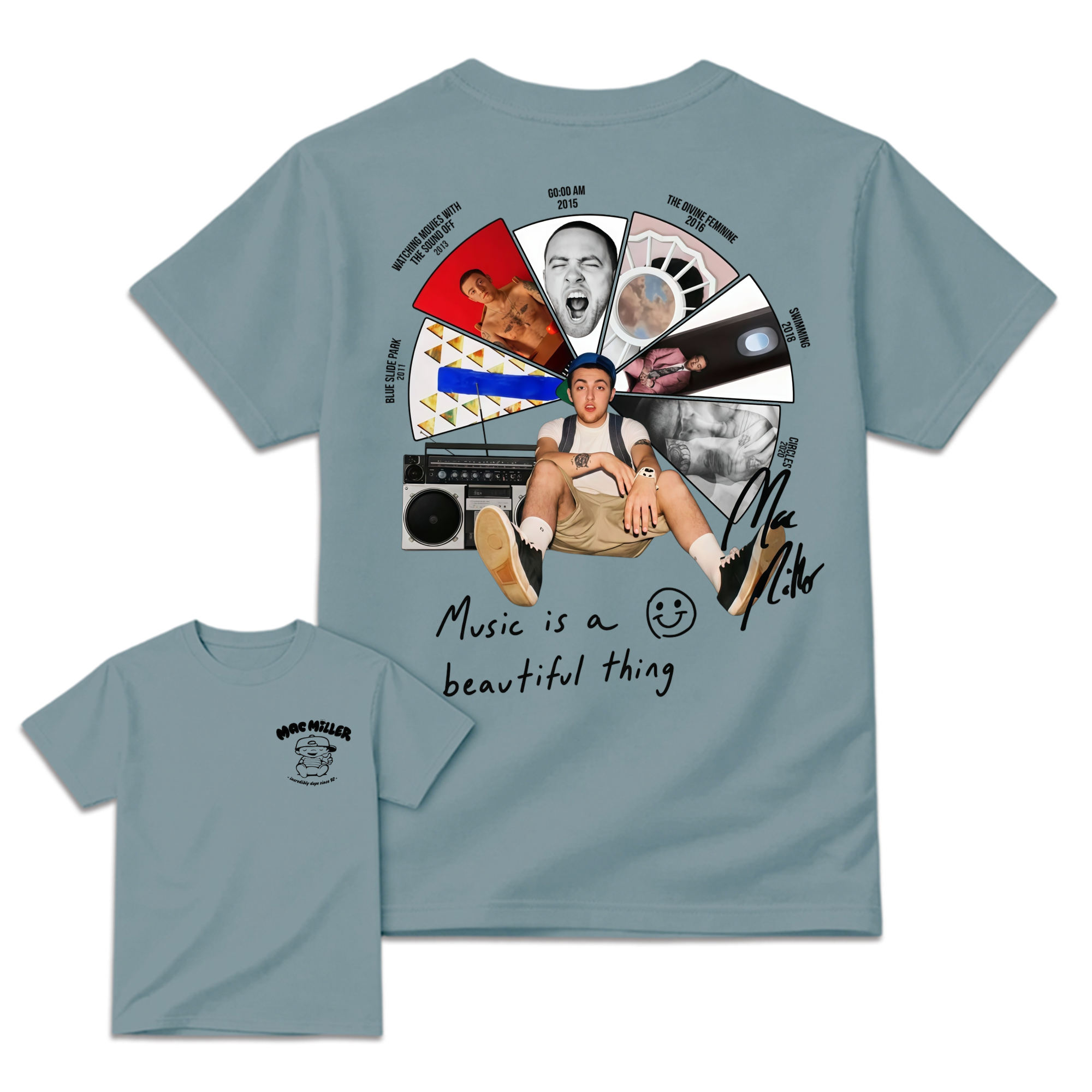 Mac Mil1er Music Is A Beautiful Thing Vintage Hip Hop Rapper Music Album Shirt