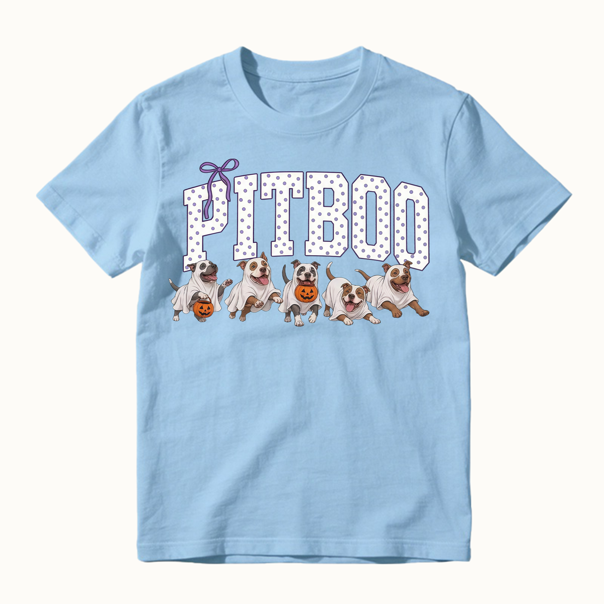 Cute Spooky Halloween Pitbull Shirt, Funny Pitboo Dog Mom Tee