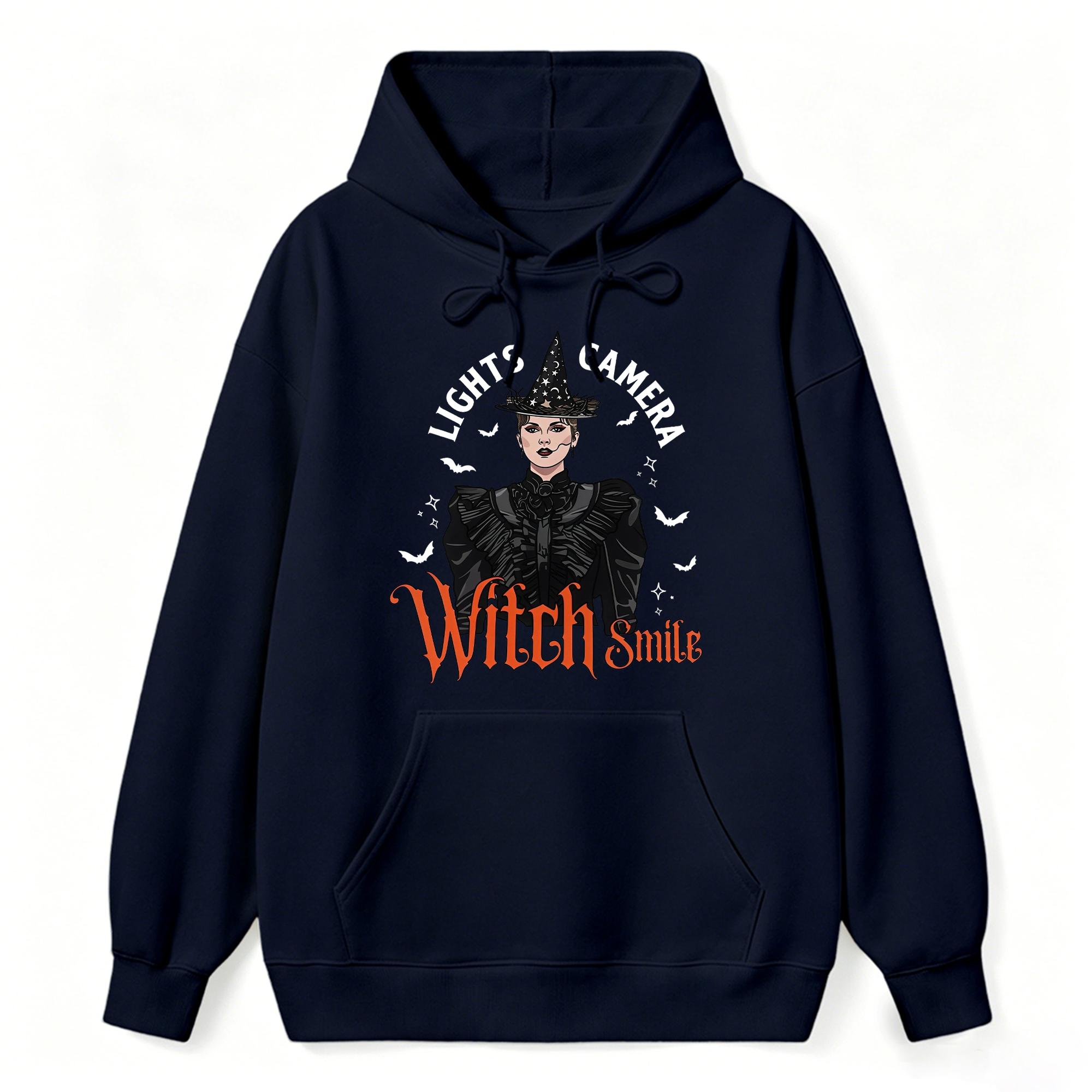 Lights, Camera, Witch Smile! Premium Spooky Season Hoodie