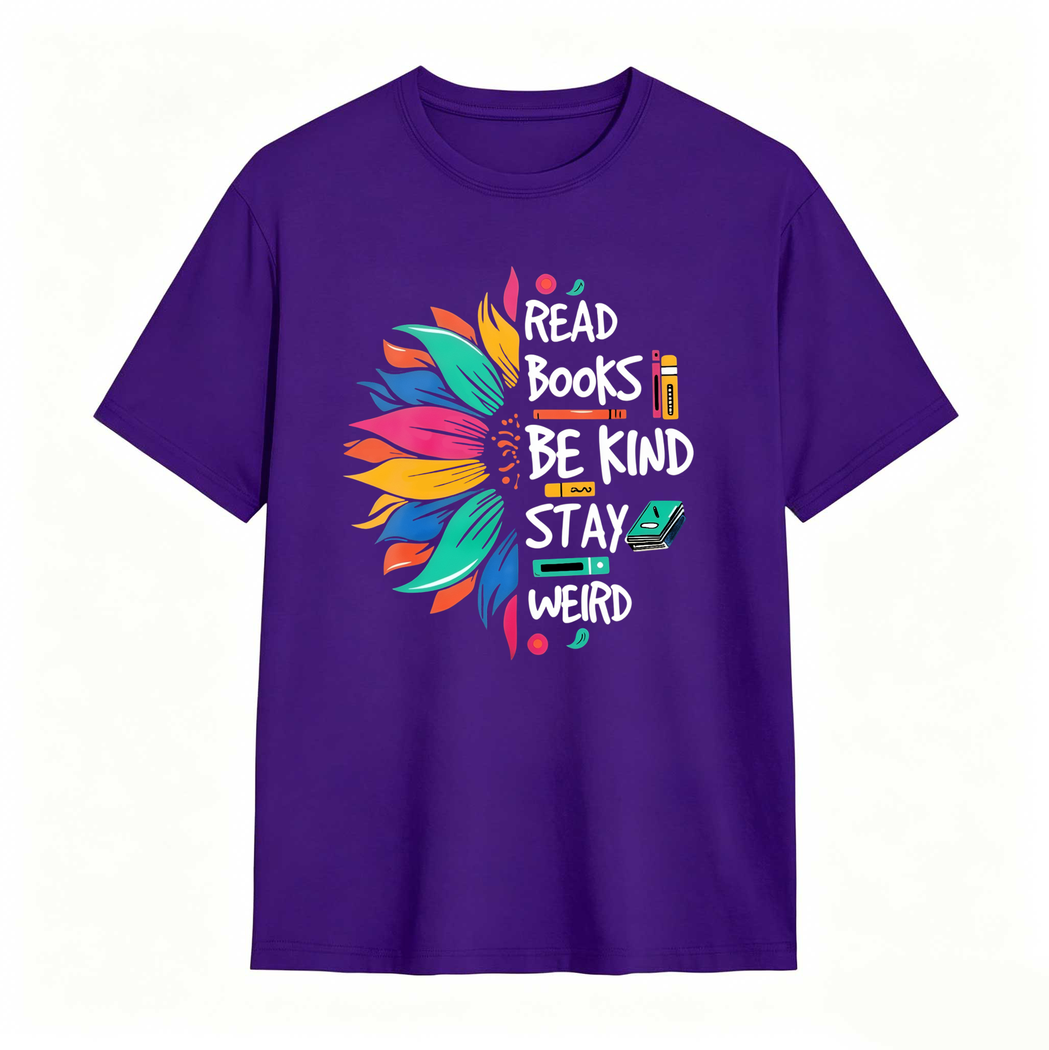 Wardrobecart Read Books Be Kind Stay Weird Unisex Classic T-shirt